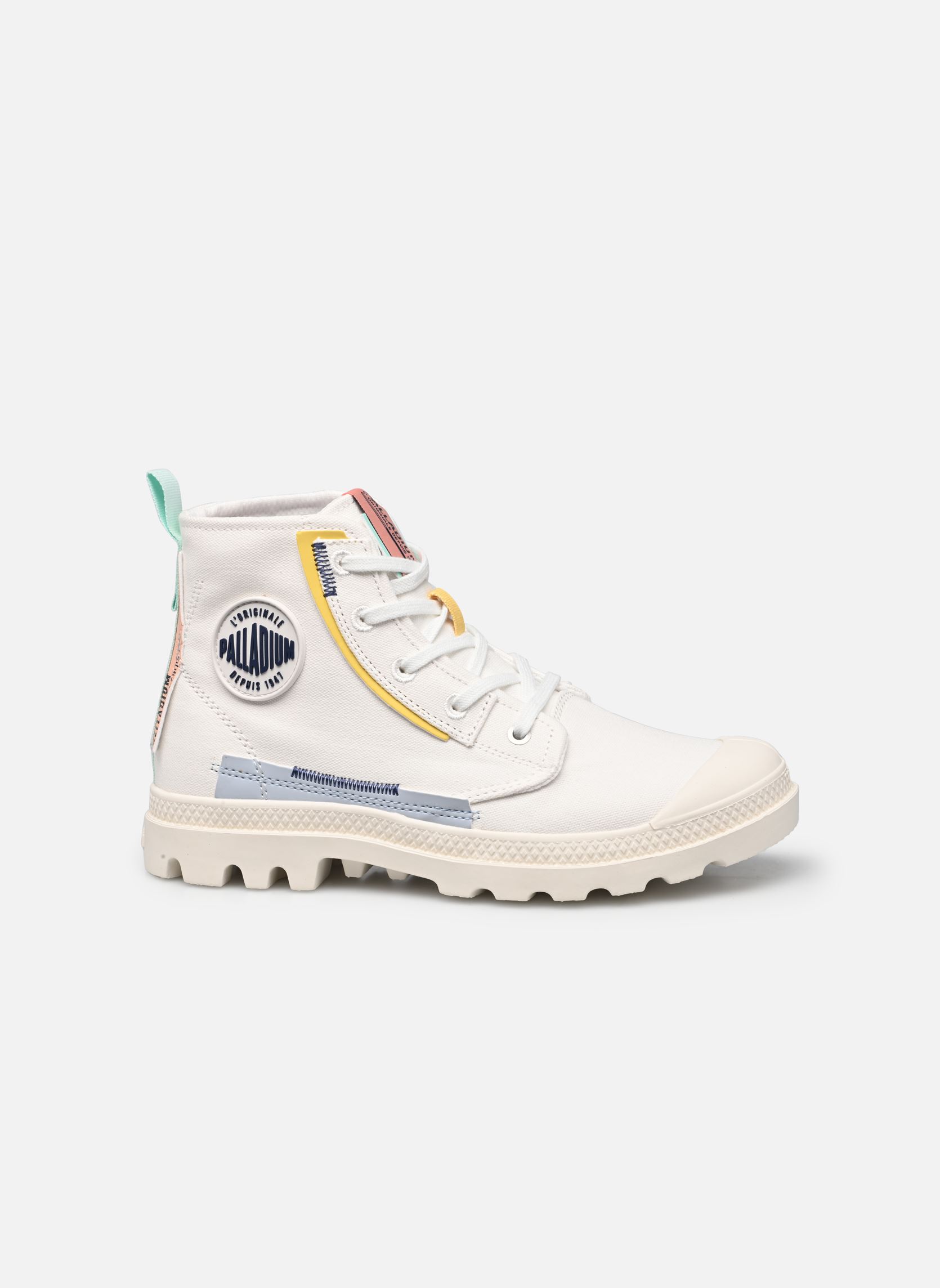 Print sneakers PAMPA UNDERLAYER dames wit Palladium Print sneakers PAMPA UNDERLAYER dames wit STAR WHITE