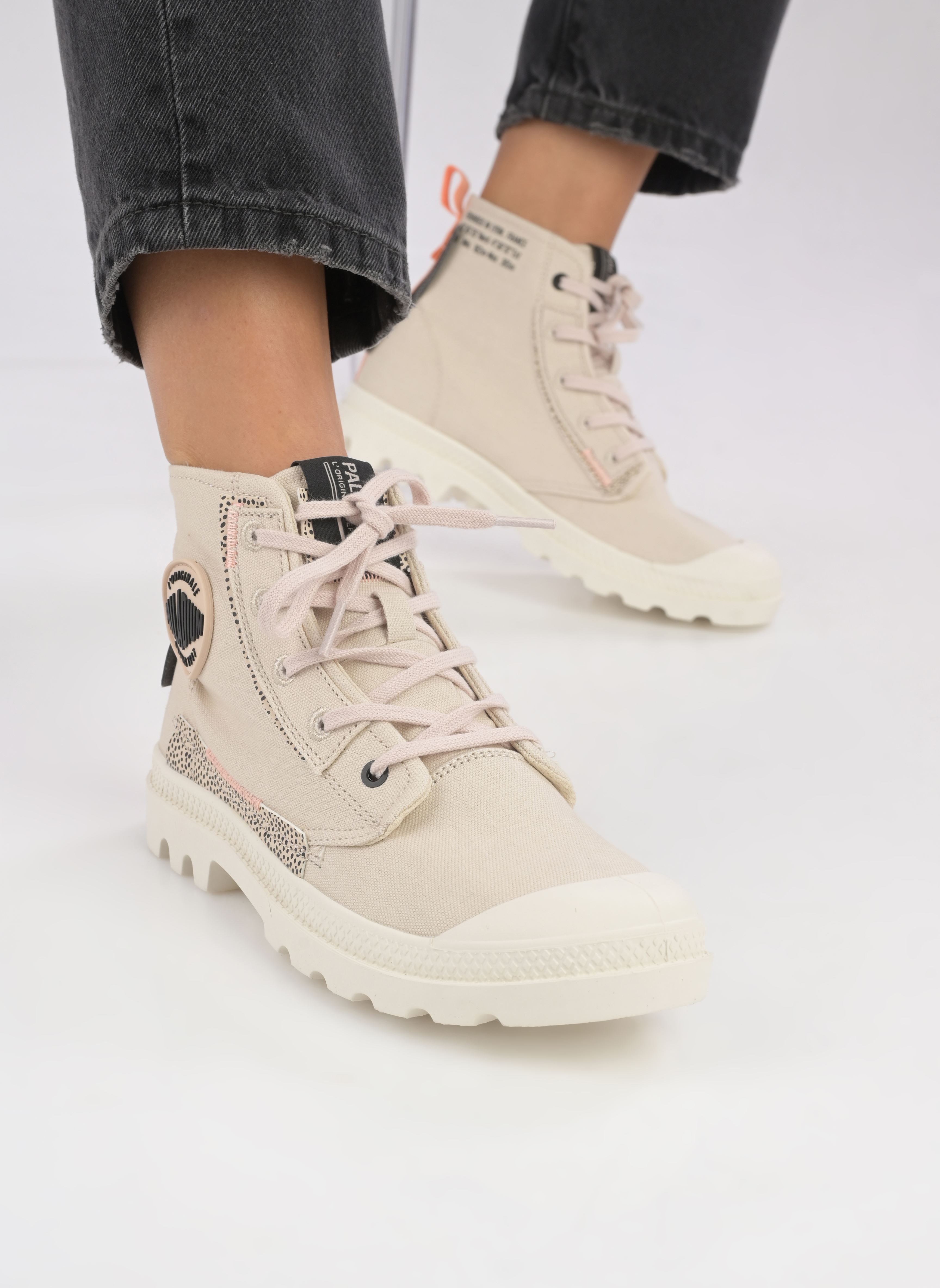 Leinen-Sneaker PAMPA UNDERLAYER damen beige Palladium Leinen-Sneaker PAMPA UNDERLAYER damen beige SAND