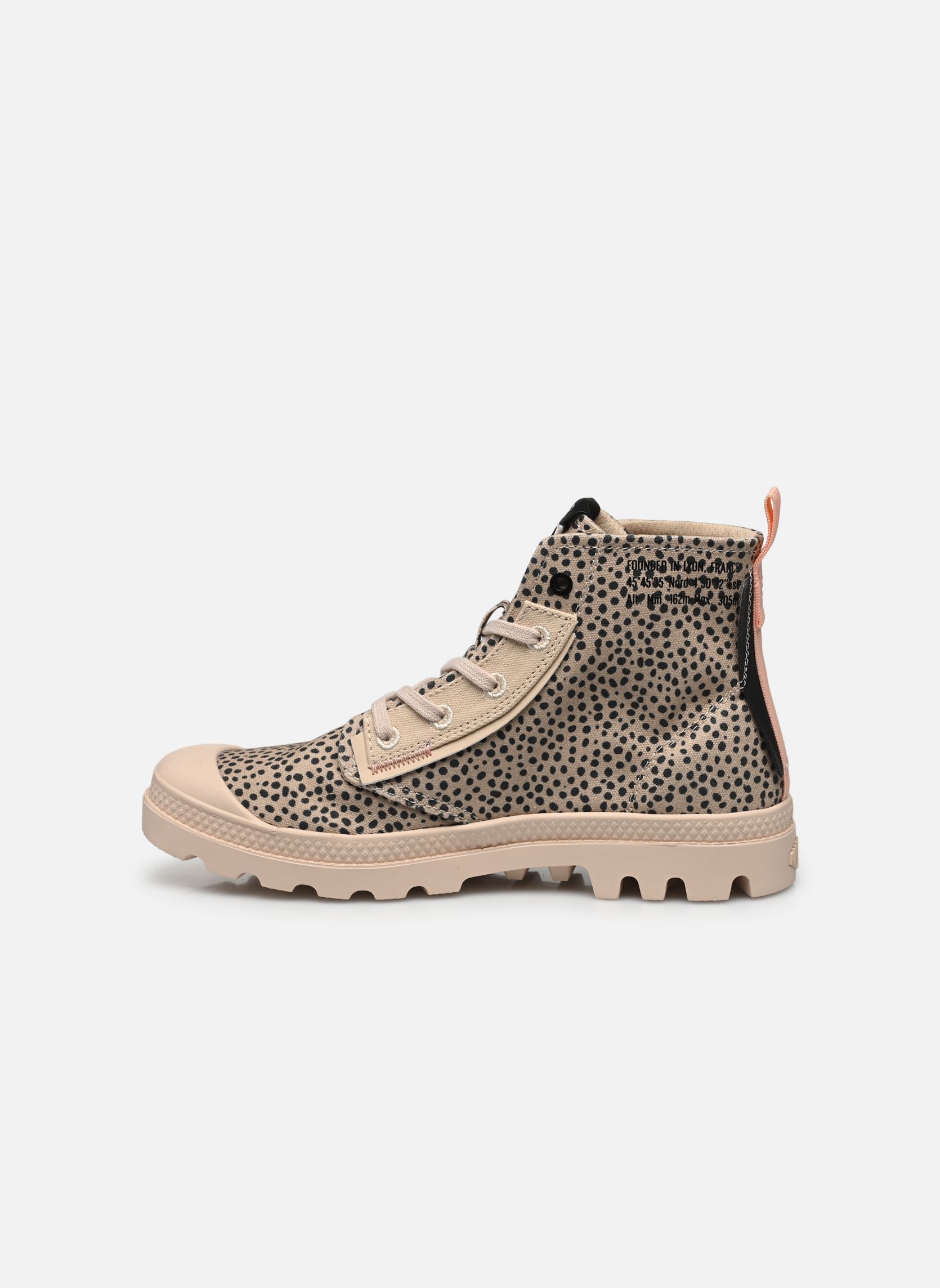Baskets toile PAMPA UNDERLAYER femme beige Palladium Baskets toile PAMPA UNDERLAYER femme beige SAND LEOPARD