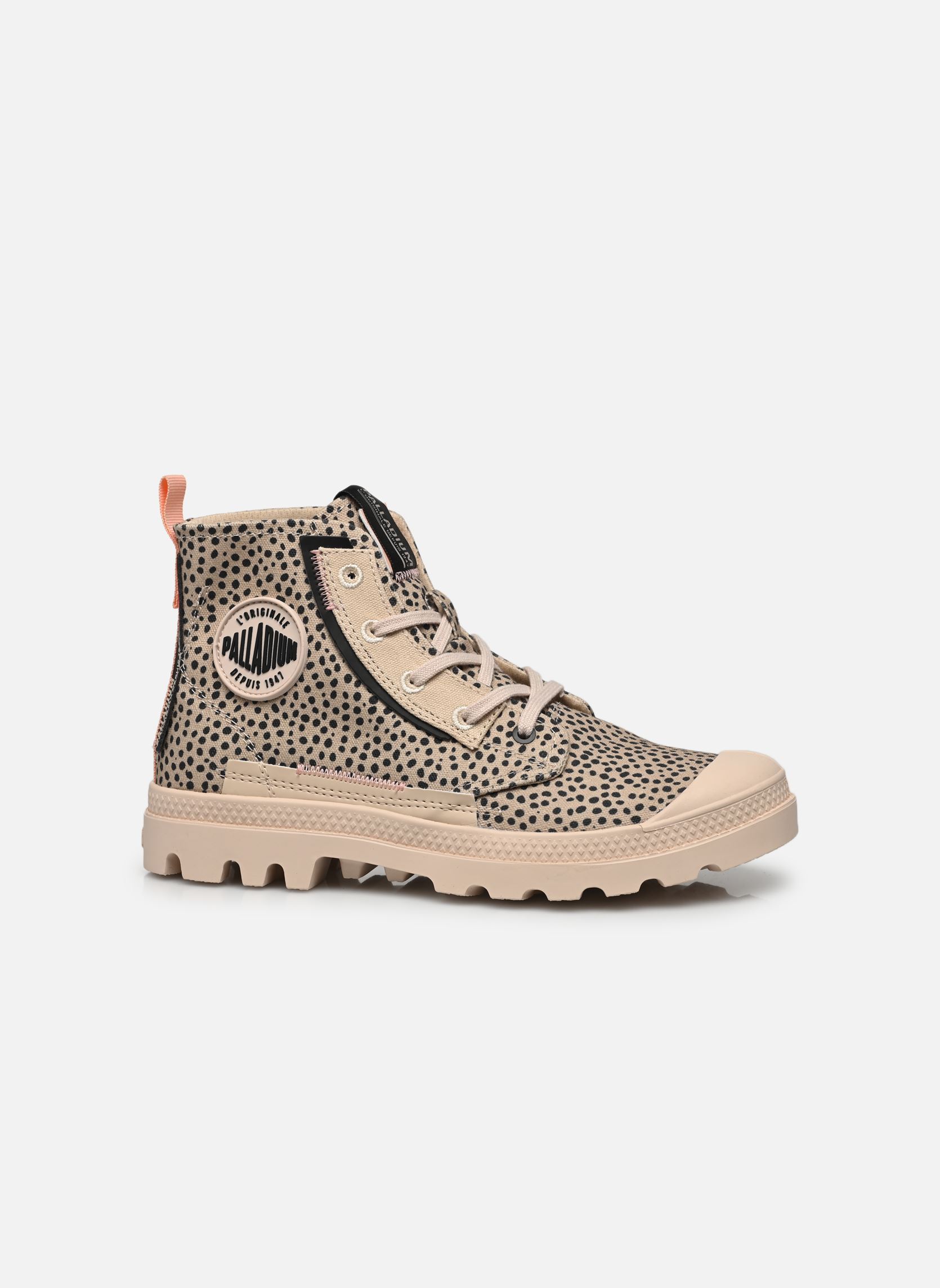 Baskets toile PAMPA UNDERLAYER femme beige Palladium Baskets toile PAMPA UNDERLAYER femme beige SAND LEOPARD