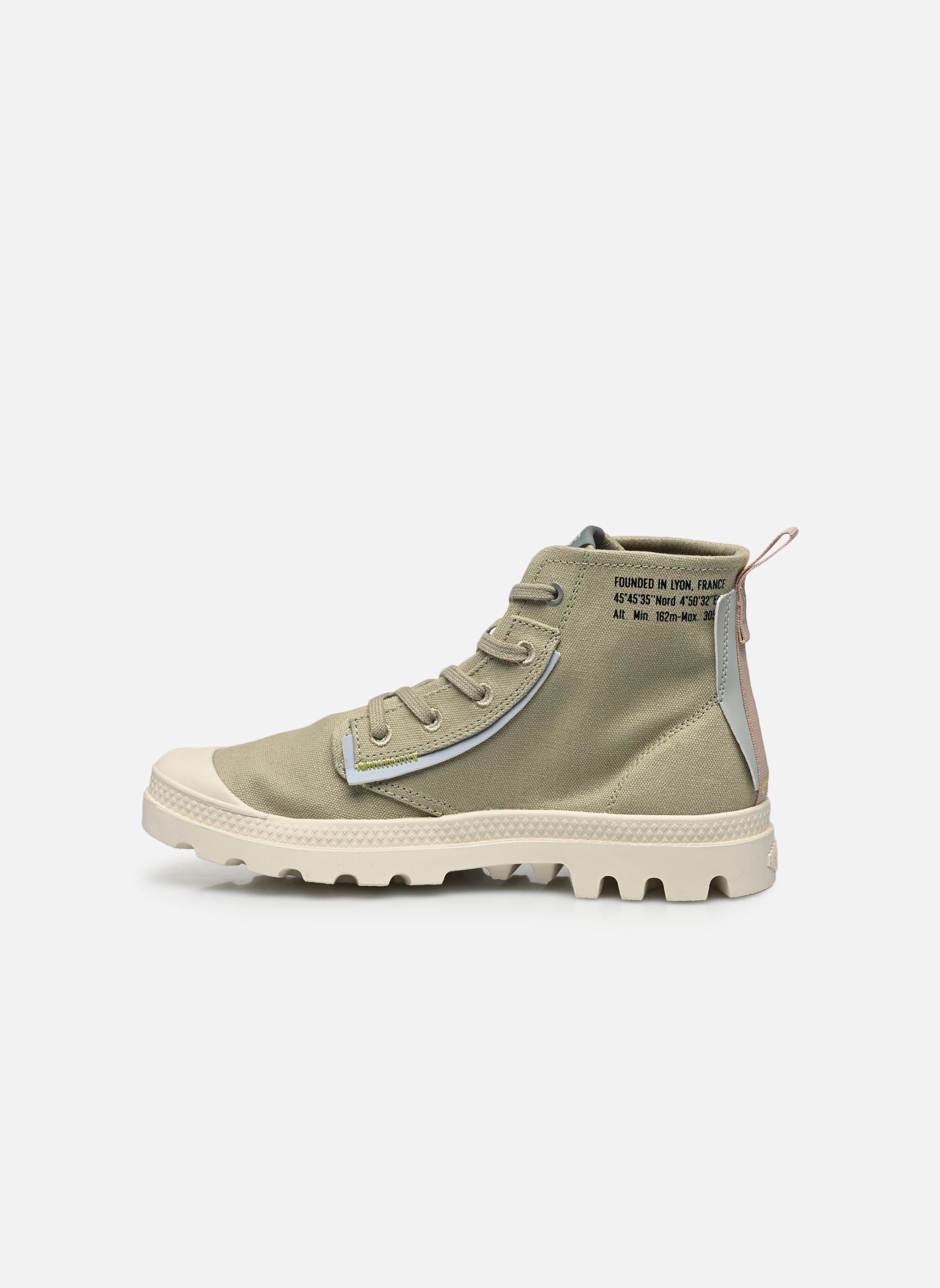 Leinen-Sneaker PAMPA UNDERLAYER damen beige Palladium Leinen-Sneaker PAMPA UNDERLAYER damen beige EUCALYPTUS