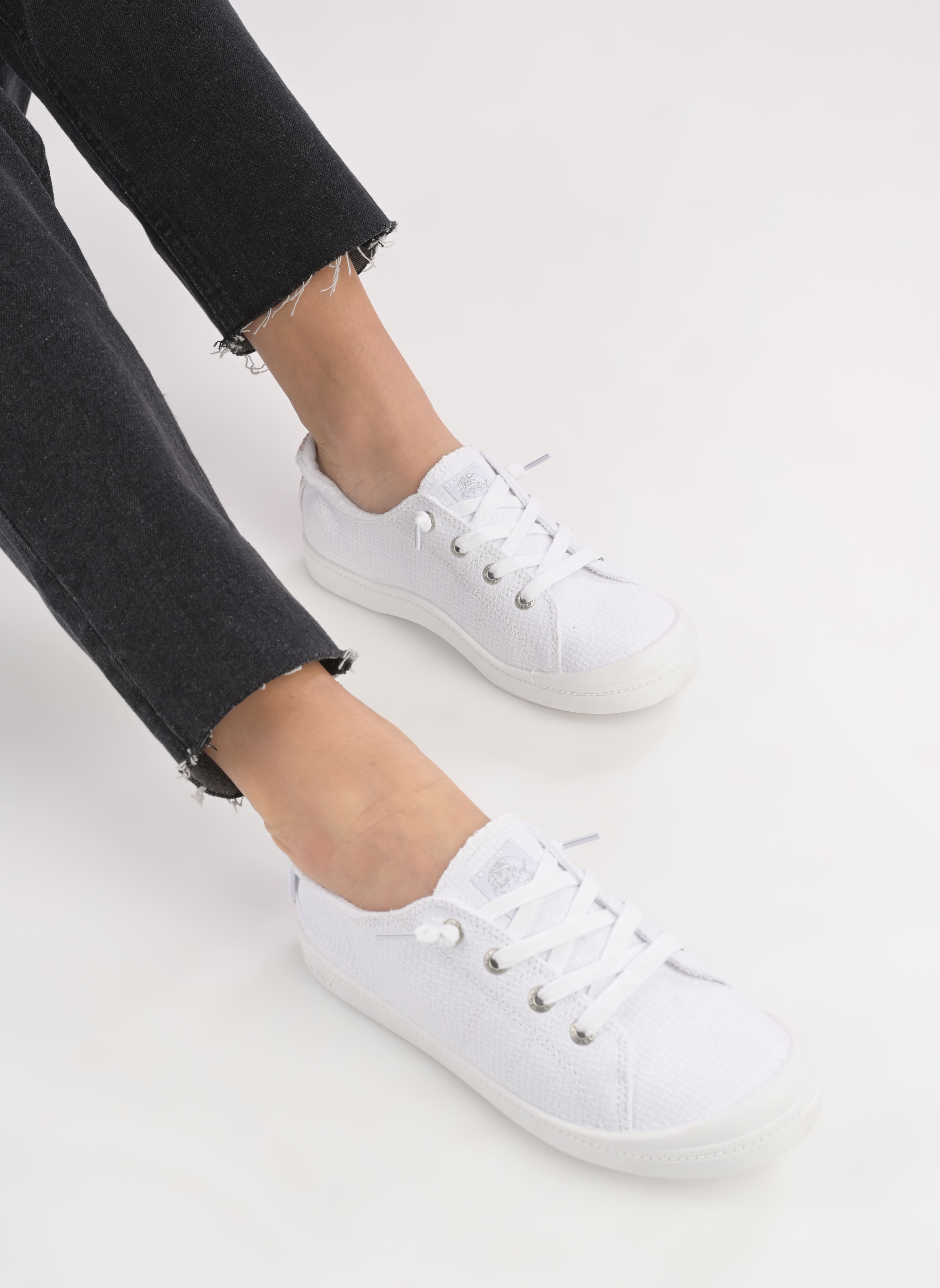 Leinen-Sneaker BAYSHORE PLUS damen weiß Roxy Leinen-Sneaker BAYSHORE PLUS damen weiß WHITE/WHITE