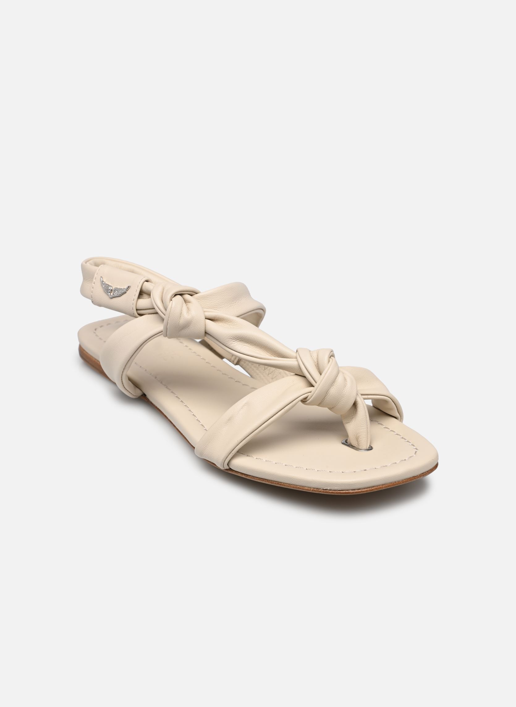 Sandali piatti Forget Me Knot Flat Smooth Lam donna beige Zadig & Voltaire Sandali piatti Forget Me Knot Flat Smooth Lam donna beige Flash