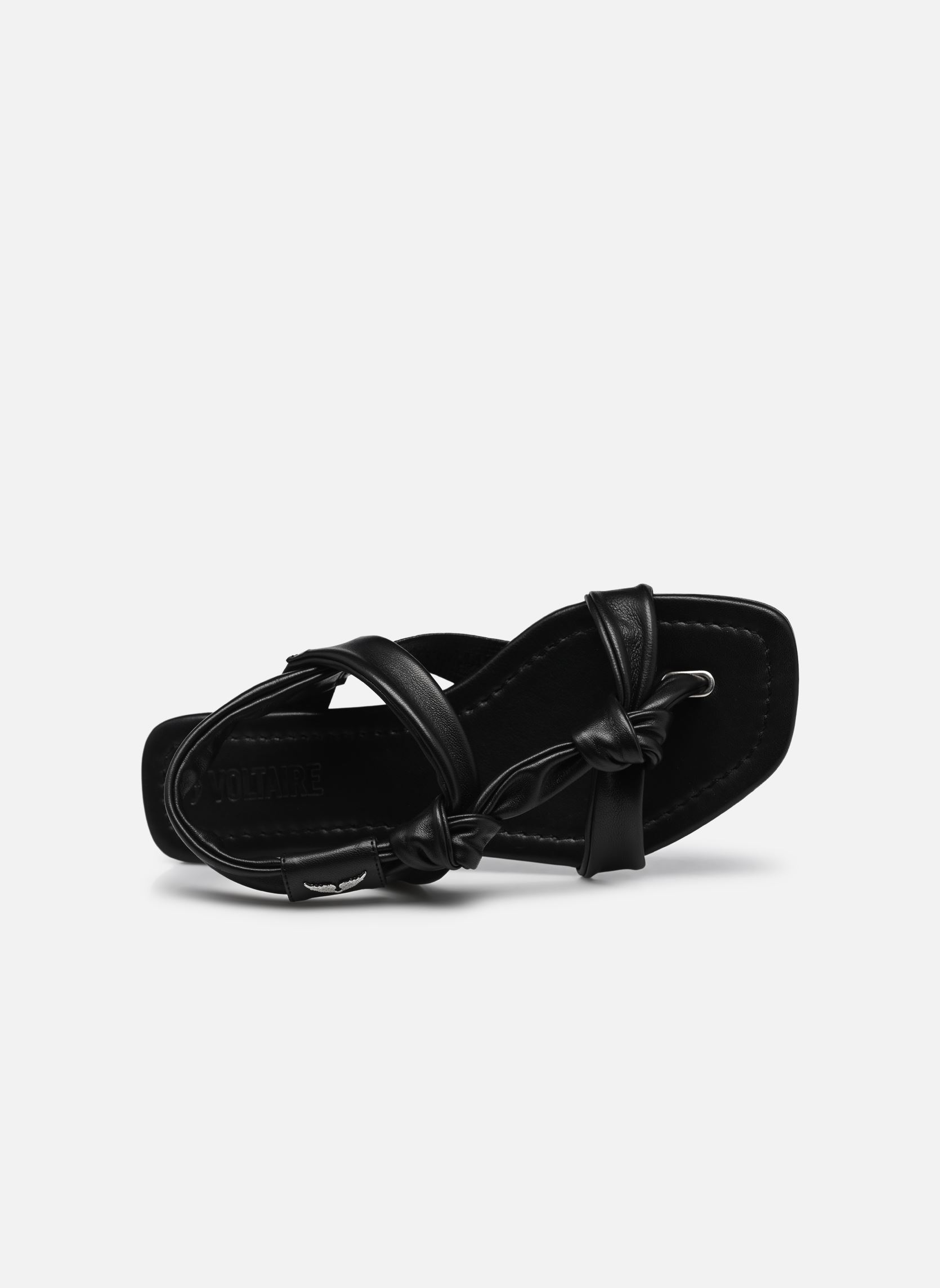 Sandales plates Forget Me Knot Flat Smooth Lam femme noir Zadig & Voltaire Sandales plates Forget Me Knot Flat Smooth Lam femme noir Noir