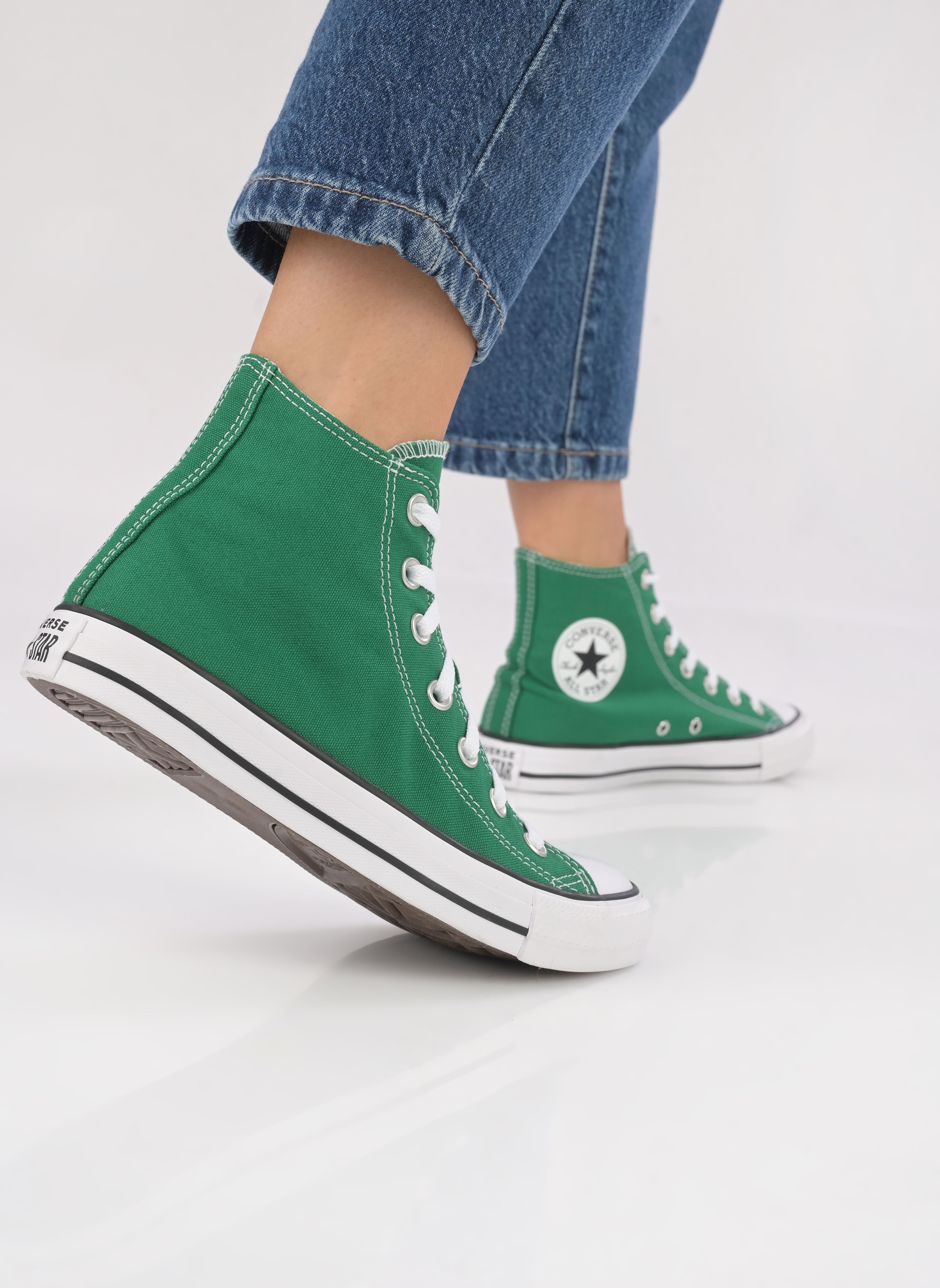 Leinen-Sneaker Chuck Taylor All Star Classic Seasonal C damen grün Converse Leinen-Sneaker Chuck Taylor All Star Classic Seasonal C damen grün AMAZON GREEN/WHITE/WHITE