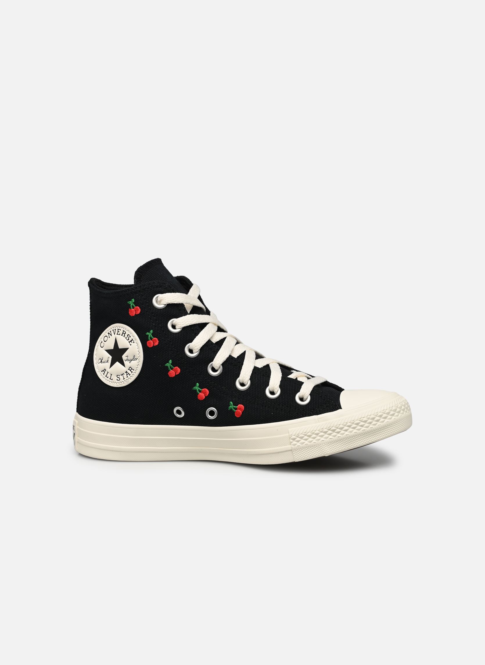 Leinen-Sneaker Chuck Taylor All Star Cherry On Hi W damen schwarz Converse Leinen-Sneaker Chuck Taylor All Star Cherry On Hi W damen schwarz BLACK/EGRET/RED