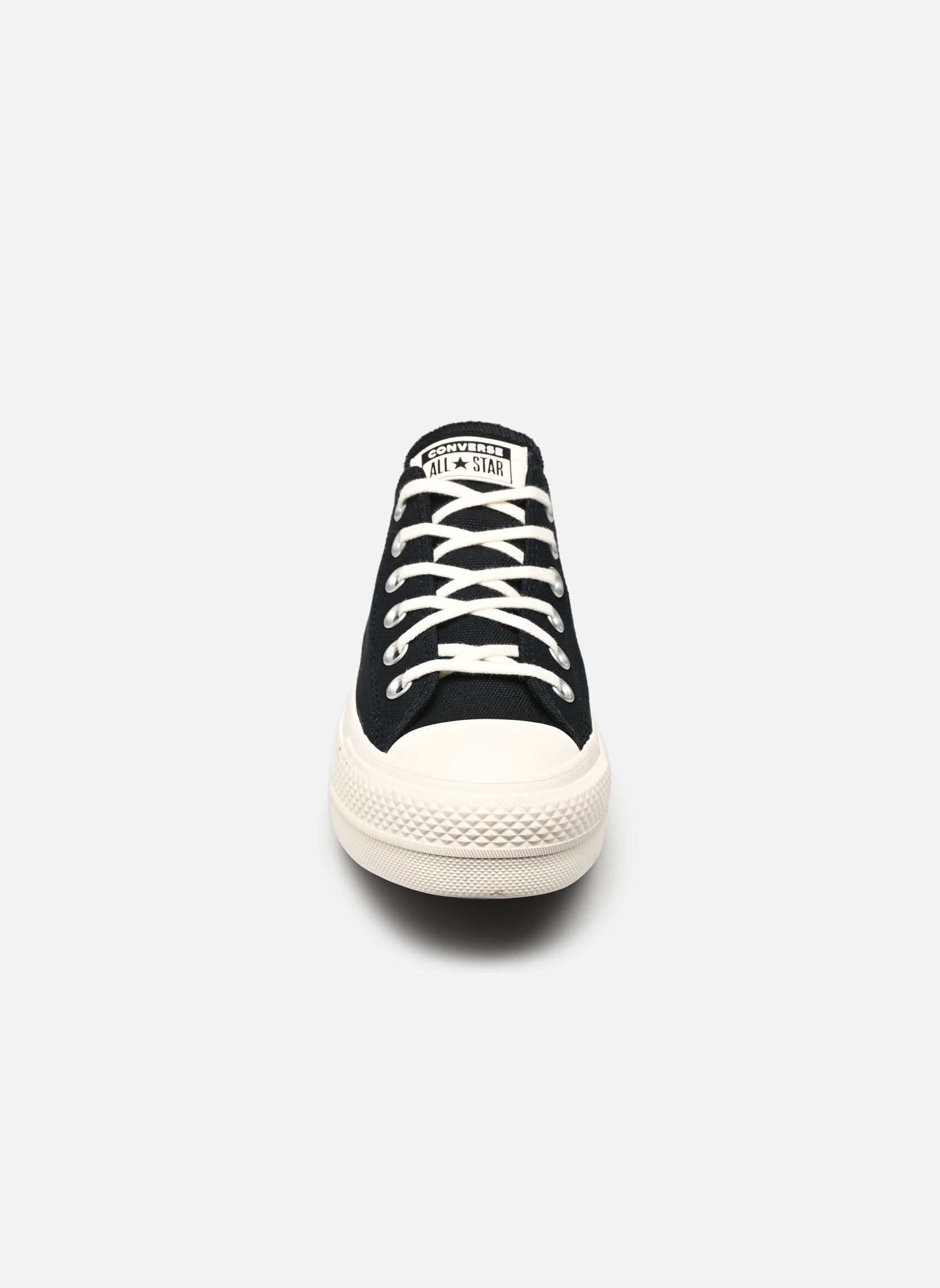 Leinen-Sneaker Chuck Taylor All Star Lift Cherry On Ox damen schwarz Converse Leinen-Sneaker Chuck Taylor All Star Lift Cherry On Ox damen schwarz BLACK