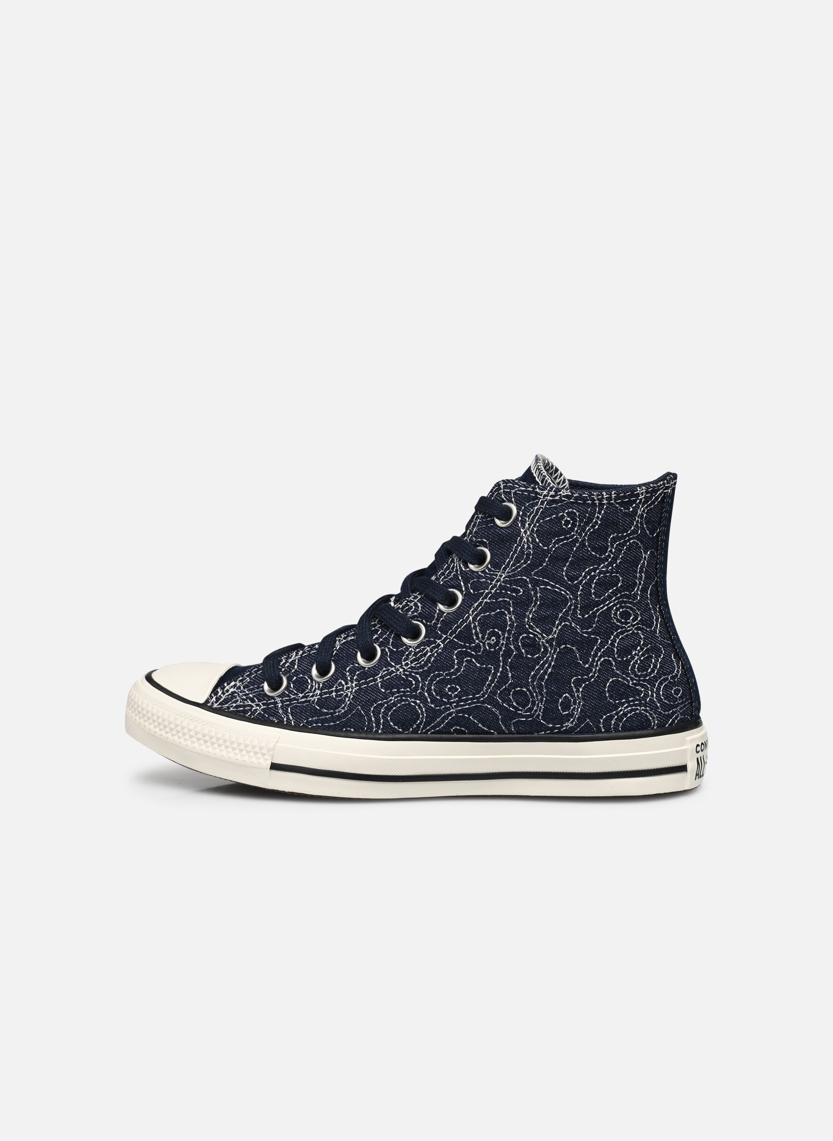 Leinen-Sneaker Chuck Taylor All Star Denim Crafted Hi W damen blau Converse Leinen-Sneaker Chuck Taylor All Star Denim Crafted Hi W damen blau NAVYEGRETOBSIDIAN
