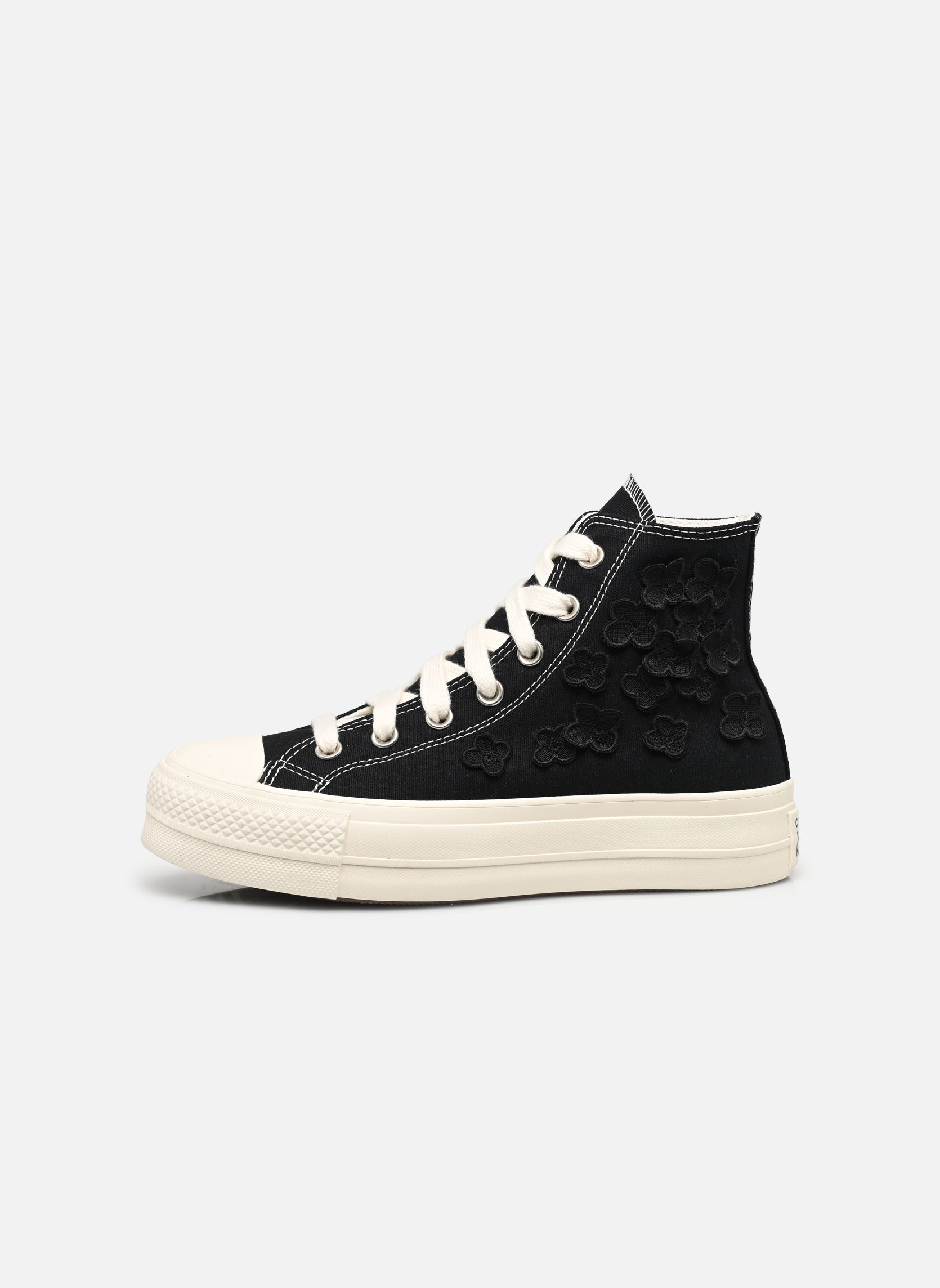 Baskets toile Chuck Taylor All Star Lift Flower Play H femme noir Converse Baskets toile Chuck Taylor All Star Lift Flower Play H femme noir BLACK/BLACK/EGRET