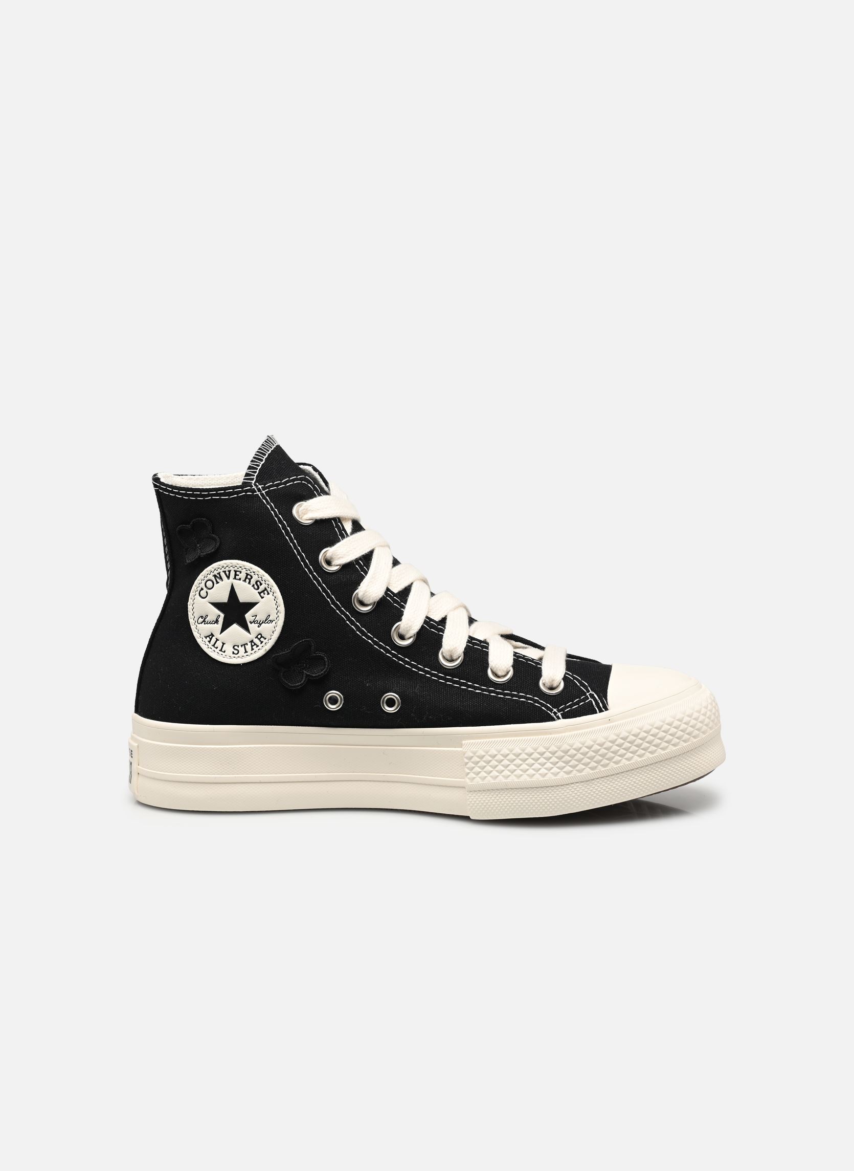 Baskets toile Chuck Taylor All Star Lift Flower Play H femme noir Converse Baskets toile Chuck Taylor All Star Lift Flower Play H femme noir BLACK/BLACK/EGRET