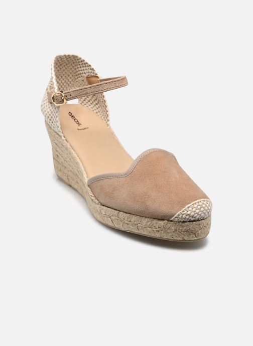Geox Espadrilles compensées et plateformes D GELSA LOW A femme beige