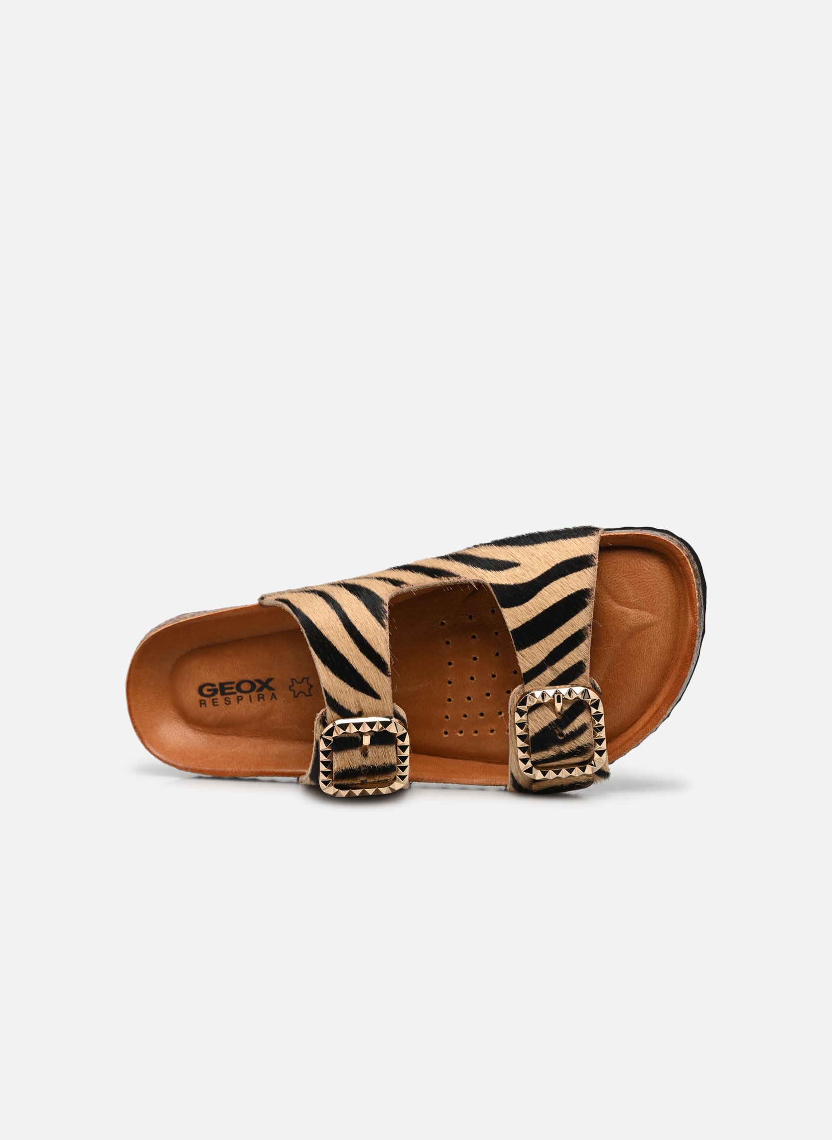 Sandales plates D NEW BRIONIA B C femme multicolore Geox Sandales plates D NEW BRIONIA B C femme multicolore LT SAND/BLACK