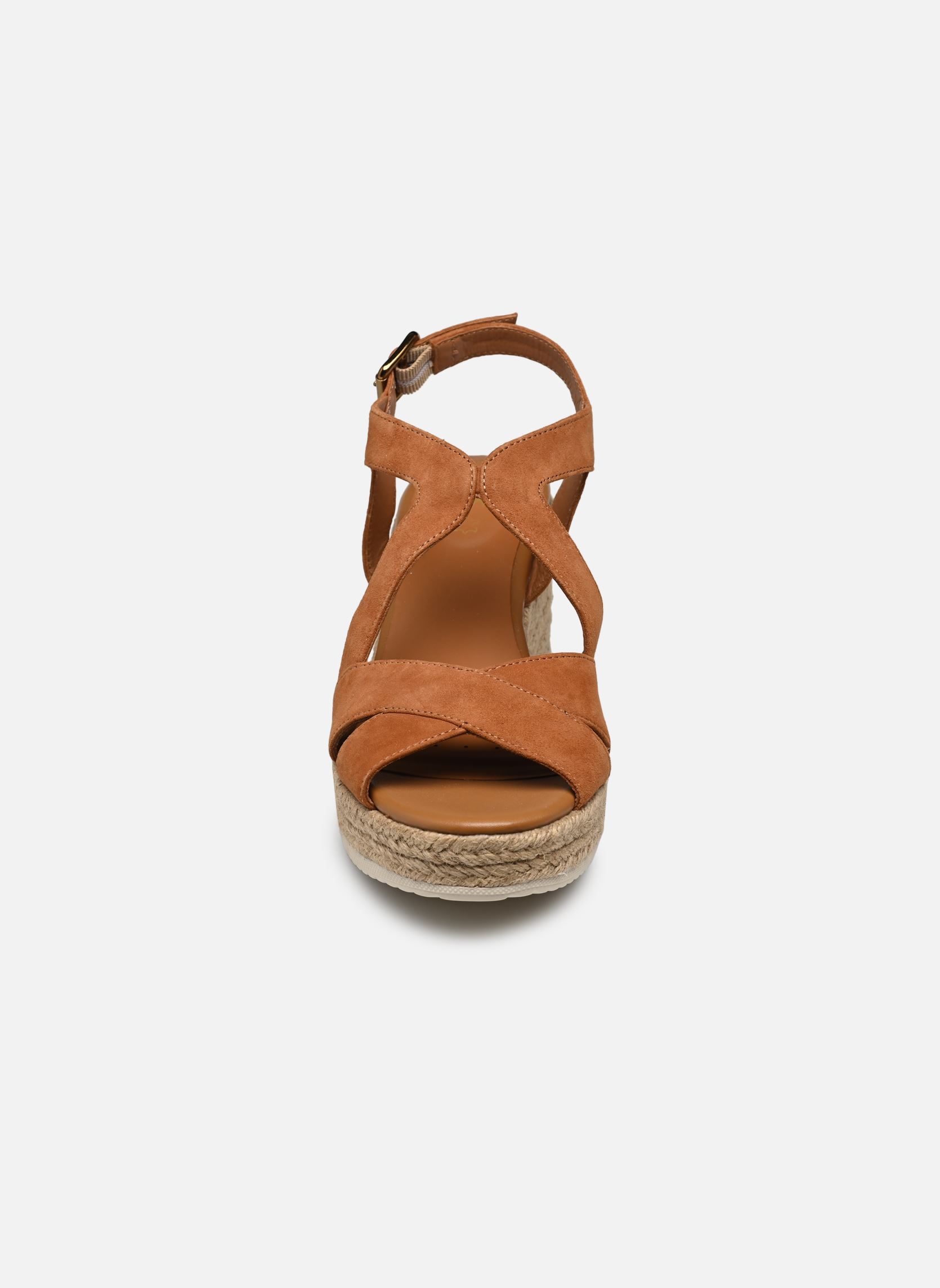 Sandales compensées et plateformes D PONZA C femme marron Geox Sandales compensées et plateformes D PONZA C femme marron Cognac