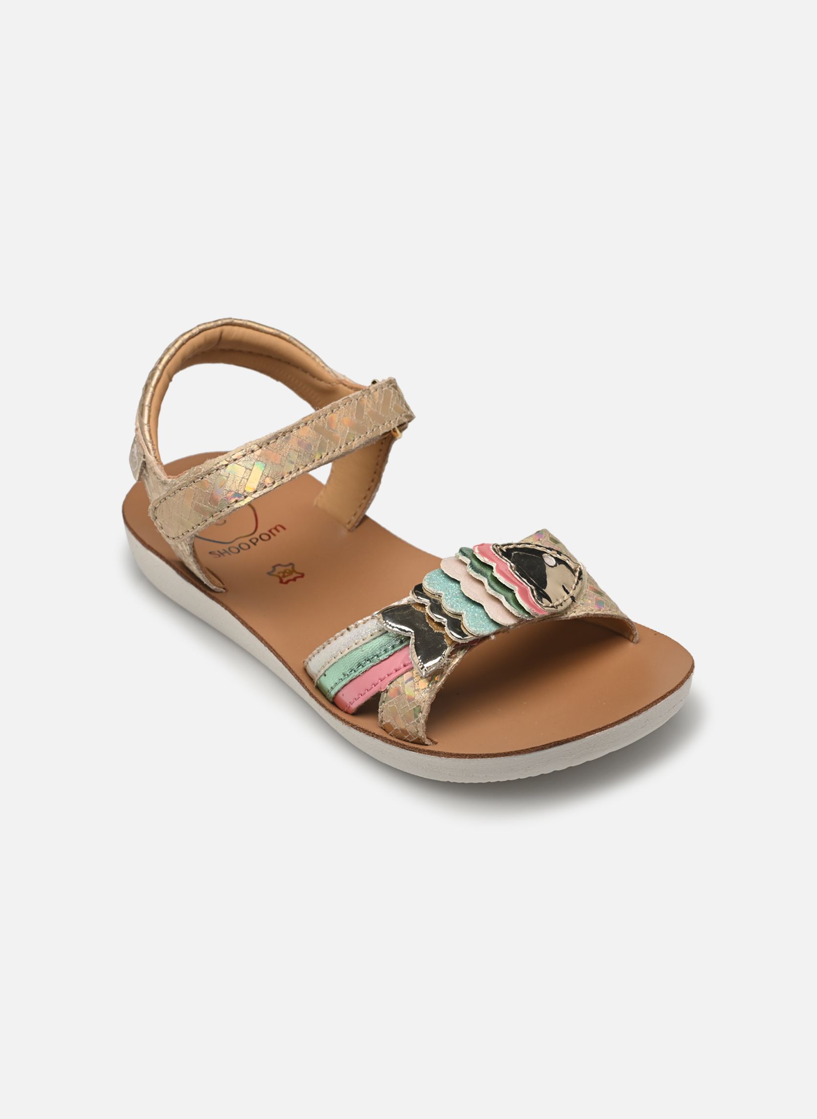 Sandales Goa Bubulle fille or et bronze Shoo Pom Sandales Goa Bubulle fille or et bronze PLATINE