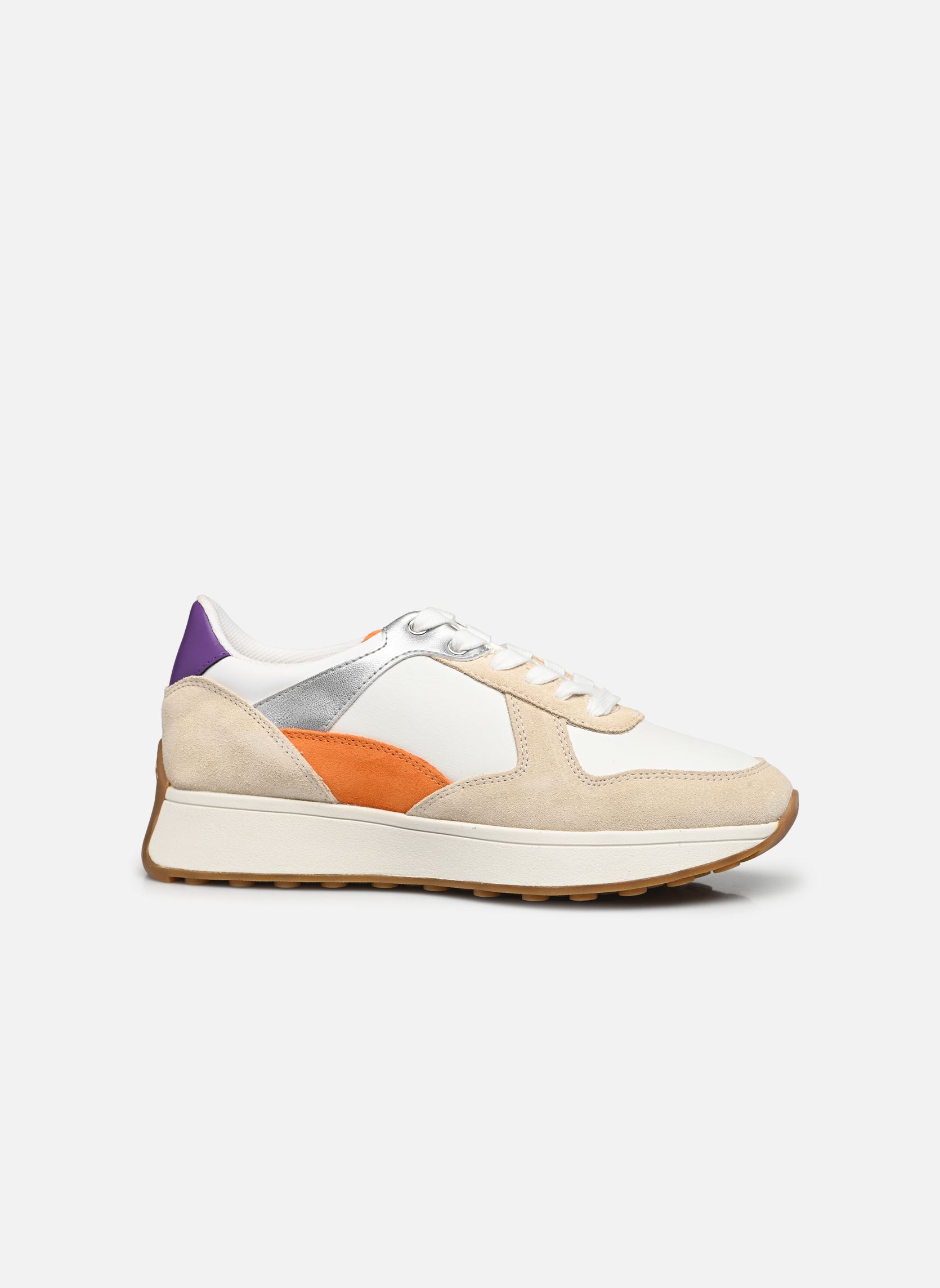 Knöchelhohe Sneaker D AMABEL A damen mehrfarbig Geox Knöchelhohe Sneaker D AMABEL A damen mehrfarbig OFF WHITE/ORANGE