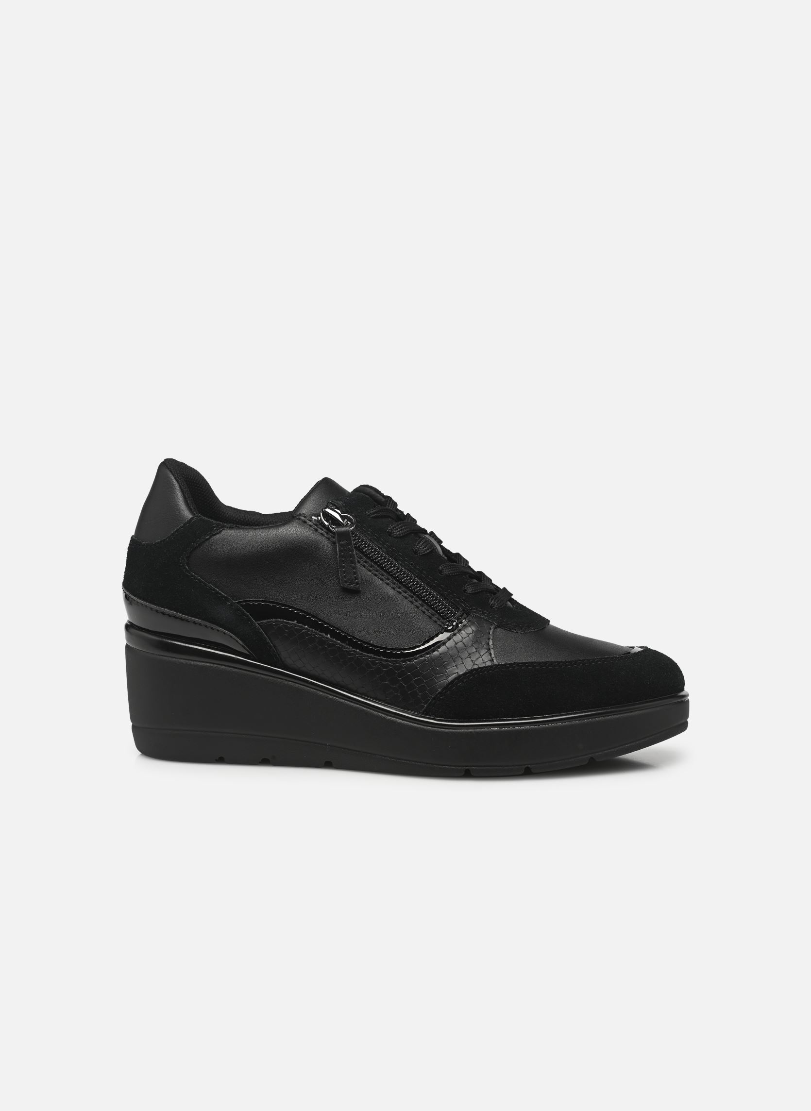 Geox Scarpe da Ginnastica da Donna D Ilde A, Grigio Scuro, 41 EU