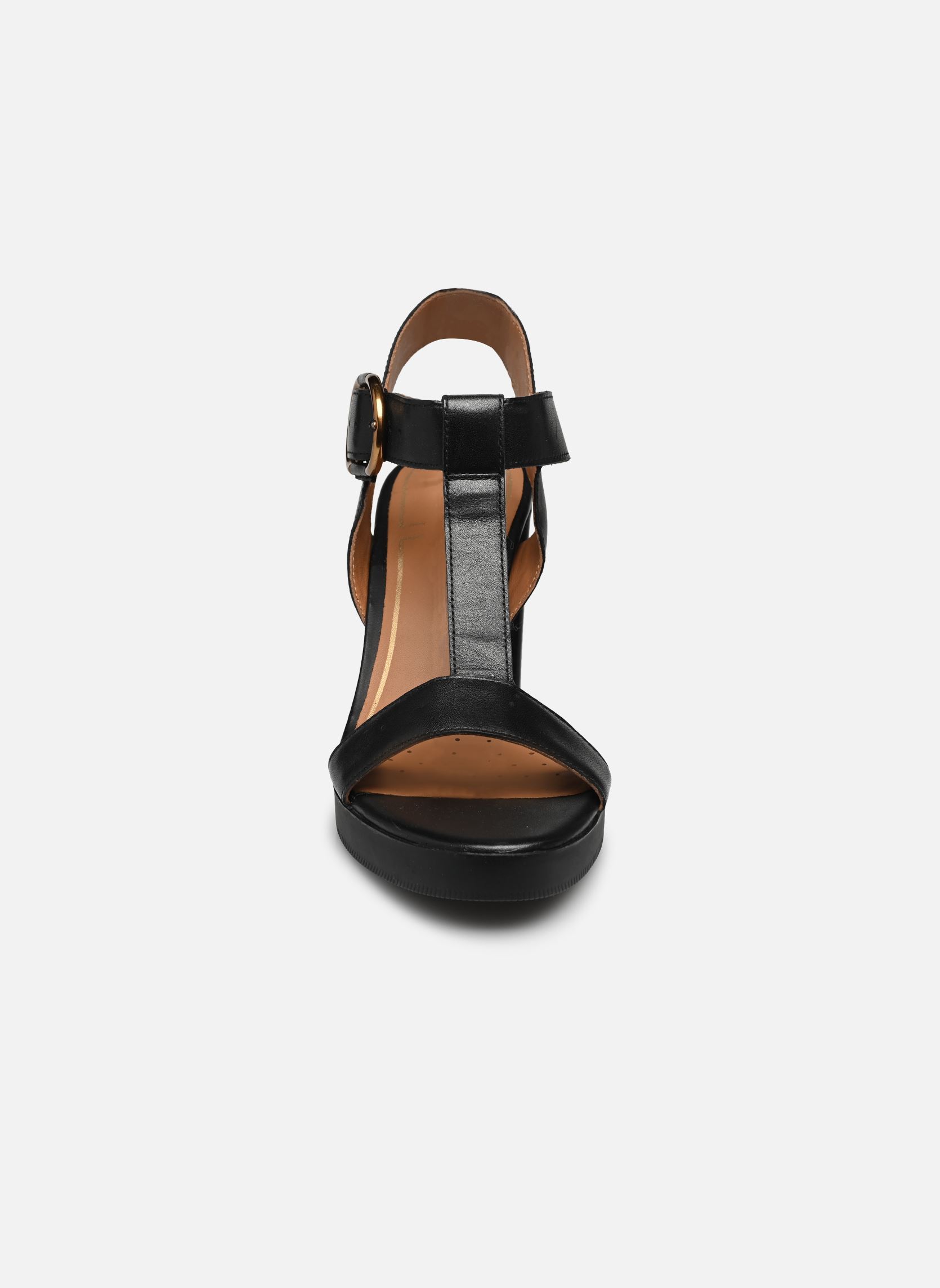 Sandalen met sleehak en plateau D WALK PLEASURE 85S D45B6 dames zwart Geox Sandalen met sleehak en plateau D WALK PLEASURE 85S D45B6 dames zwart Noir