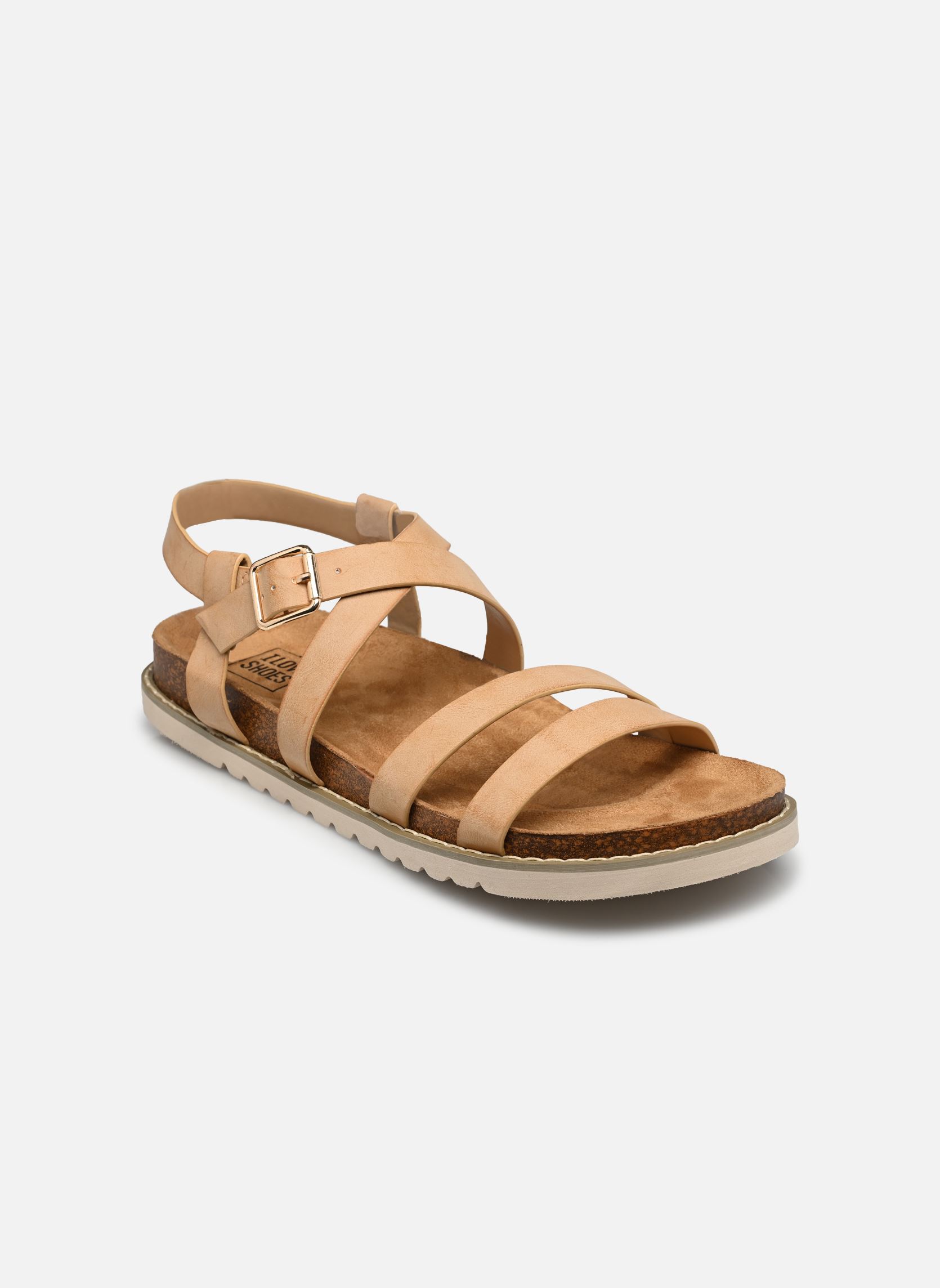 Flache Sandalen Sandales FILOME size + damen beige I Love Shoes Flache Sandalen Sandales FILOME size + damen beige TAN