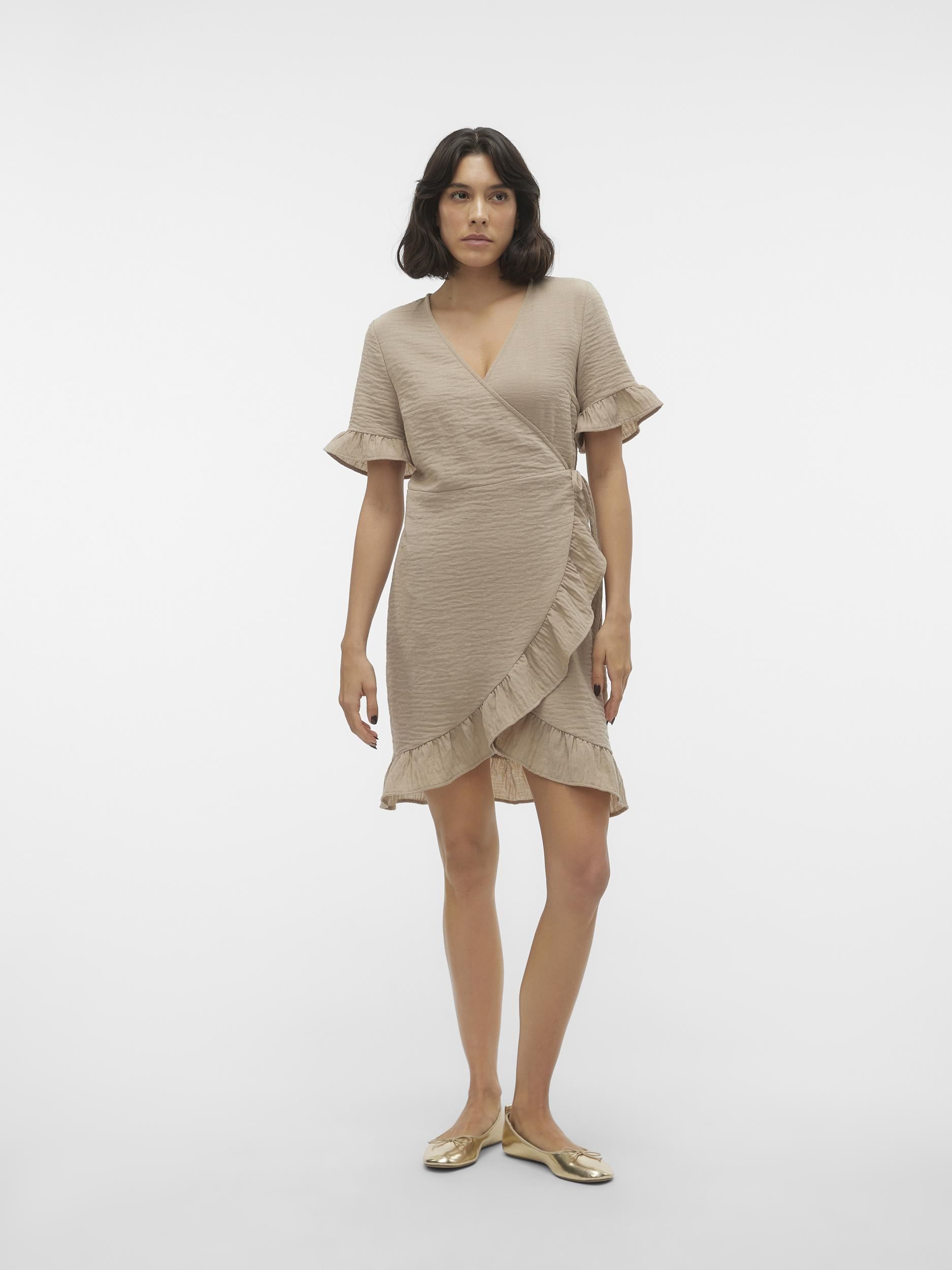 Vêtements Vero Moda Vmchris Ss Short Wrap Dress Wvn Ga pour Accessoires - vue 2