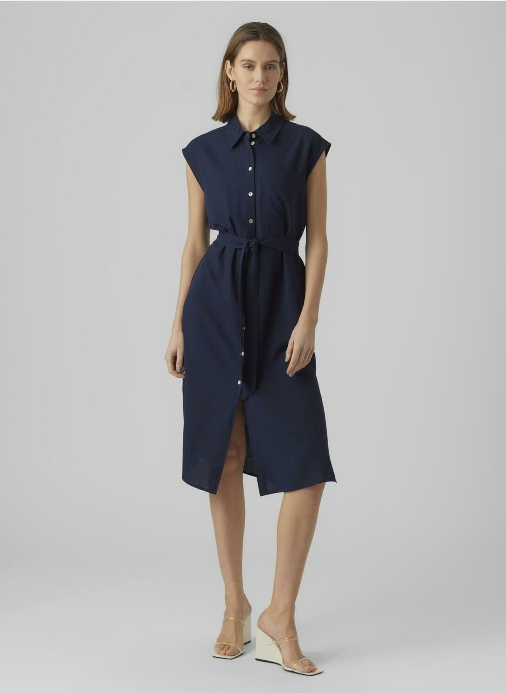 Abiti Vmmymilo Sl Calf Shirt Dress Wvn Ga donna blu Vero Moda Abiti Vmmymilo Sl Calf Shirt Dress Wvn Ga donna blu Navy Blazer