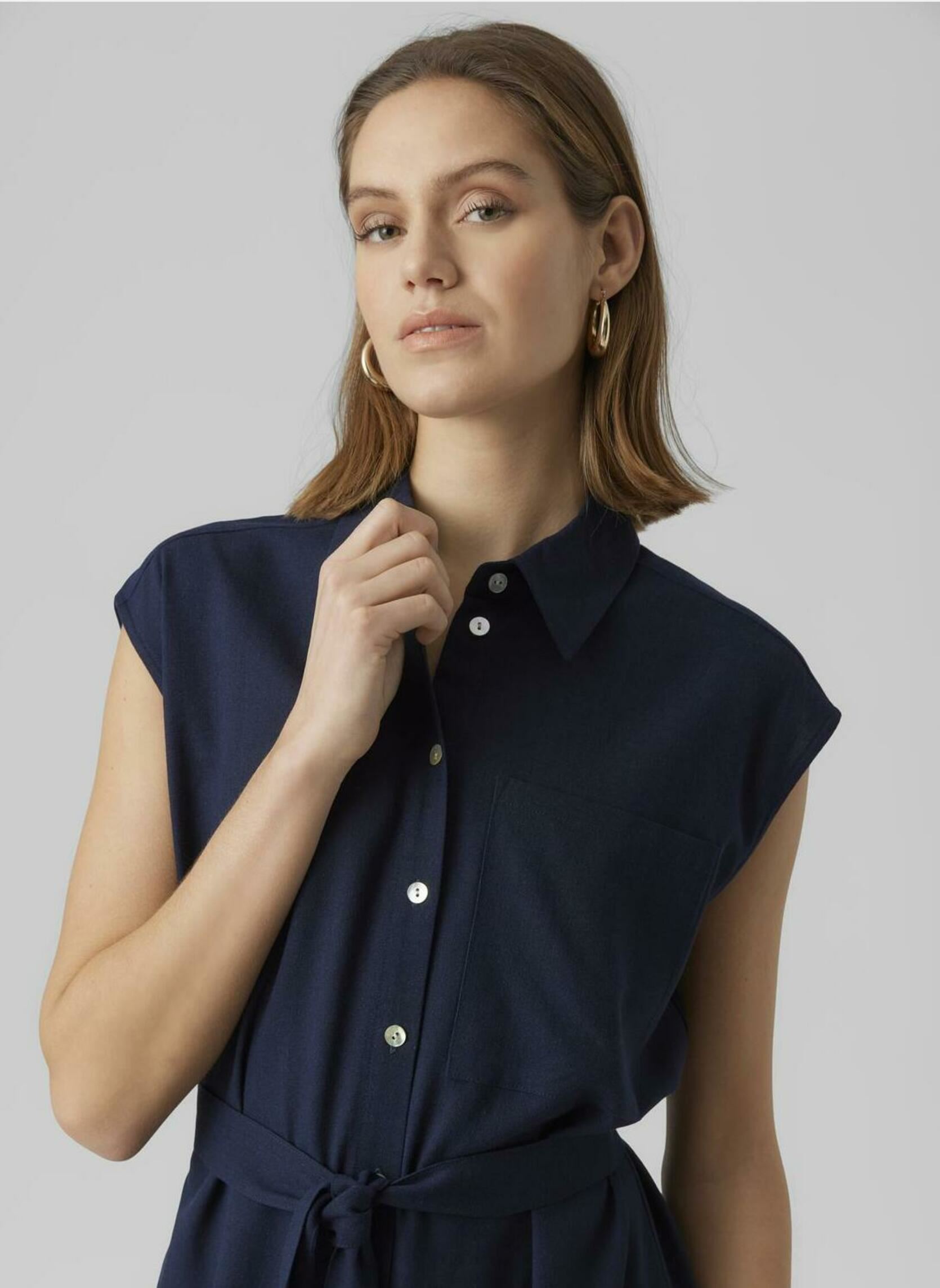 Abiti Vmmymilo Sl Calf Shirt Dress Wvn Ga donna blu Vero Moda Abiti Vmmymilo Sl Calf Shirt Dress Wvn Ga donna blu Navy Blazer