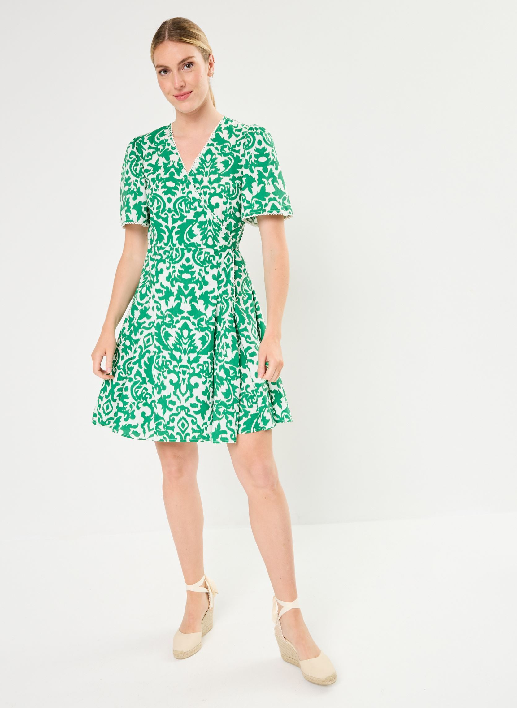 Robes Yasgreena 2/4 Wrap Dress S femme vert Y.A.S Robes Yasgreena 2/4 Wrap Dress S femme vert STAR WHITE