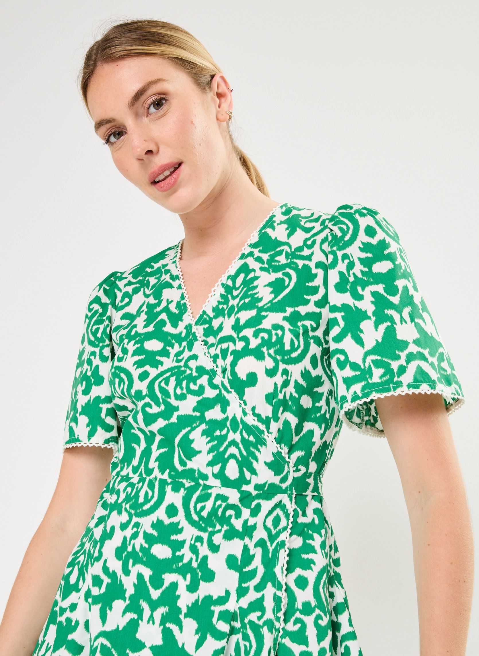 Robes Yasgreena 2/4 Wrap Dress S femme vert Y.A.S Robes Yasgreena 2/4 Wrap Dress S femme vert STAR WHITE