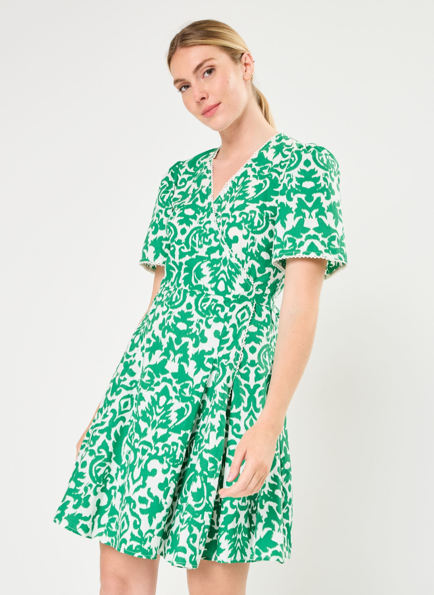 Robes Yasgreena 2/4 Wrap Dress S femme vert Y.A.S Robes Yasgreena 2/4 Wrap Dress S femme vert STAR WHITE