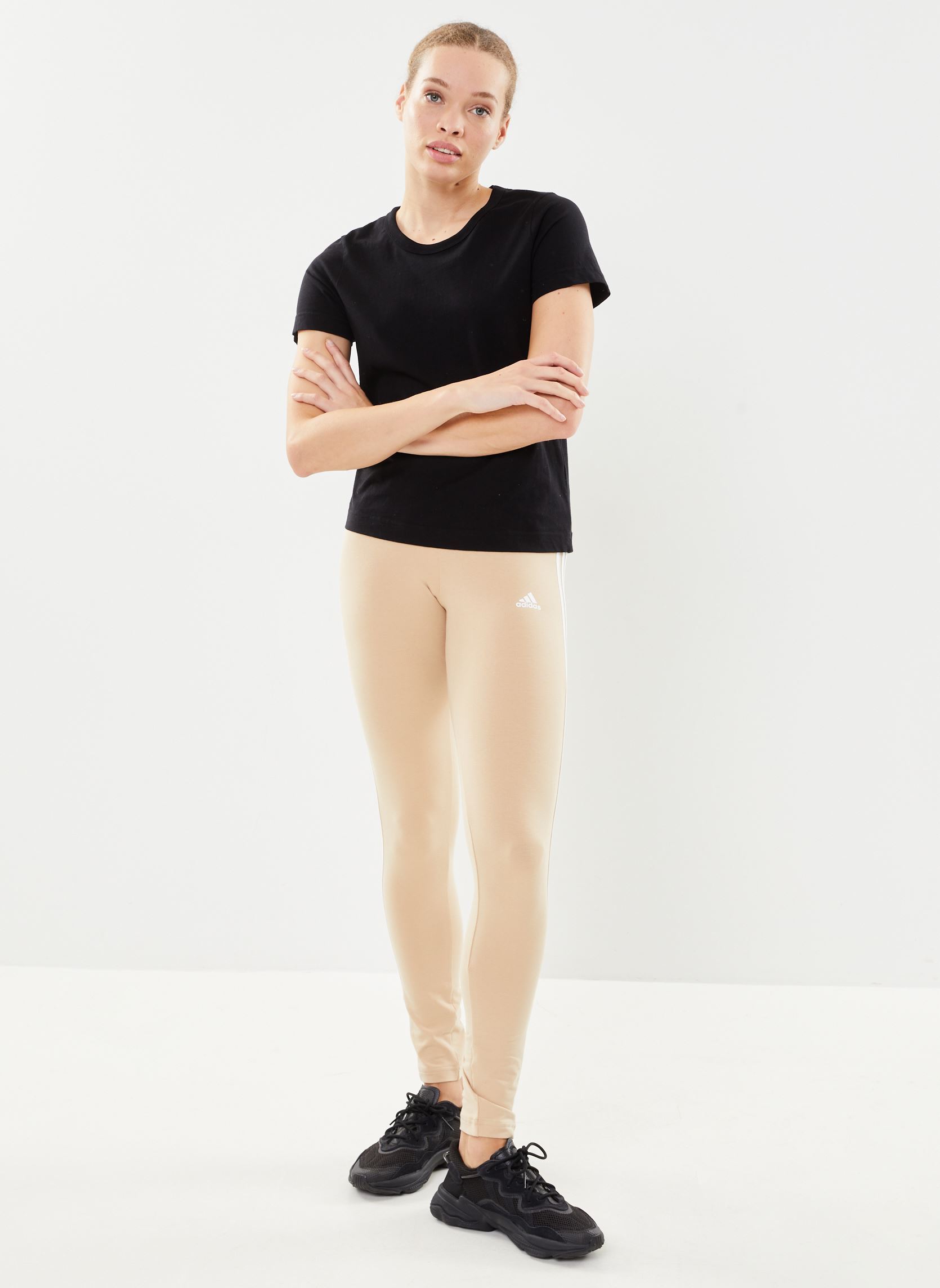 Leggings W 3S Leg femme jaune adidas sportswear Leggings W 3S Leg femme jaune Magbei/White