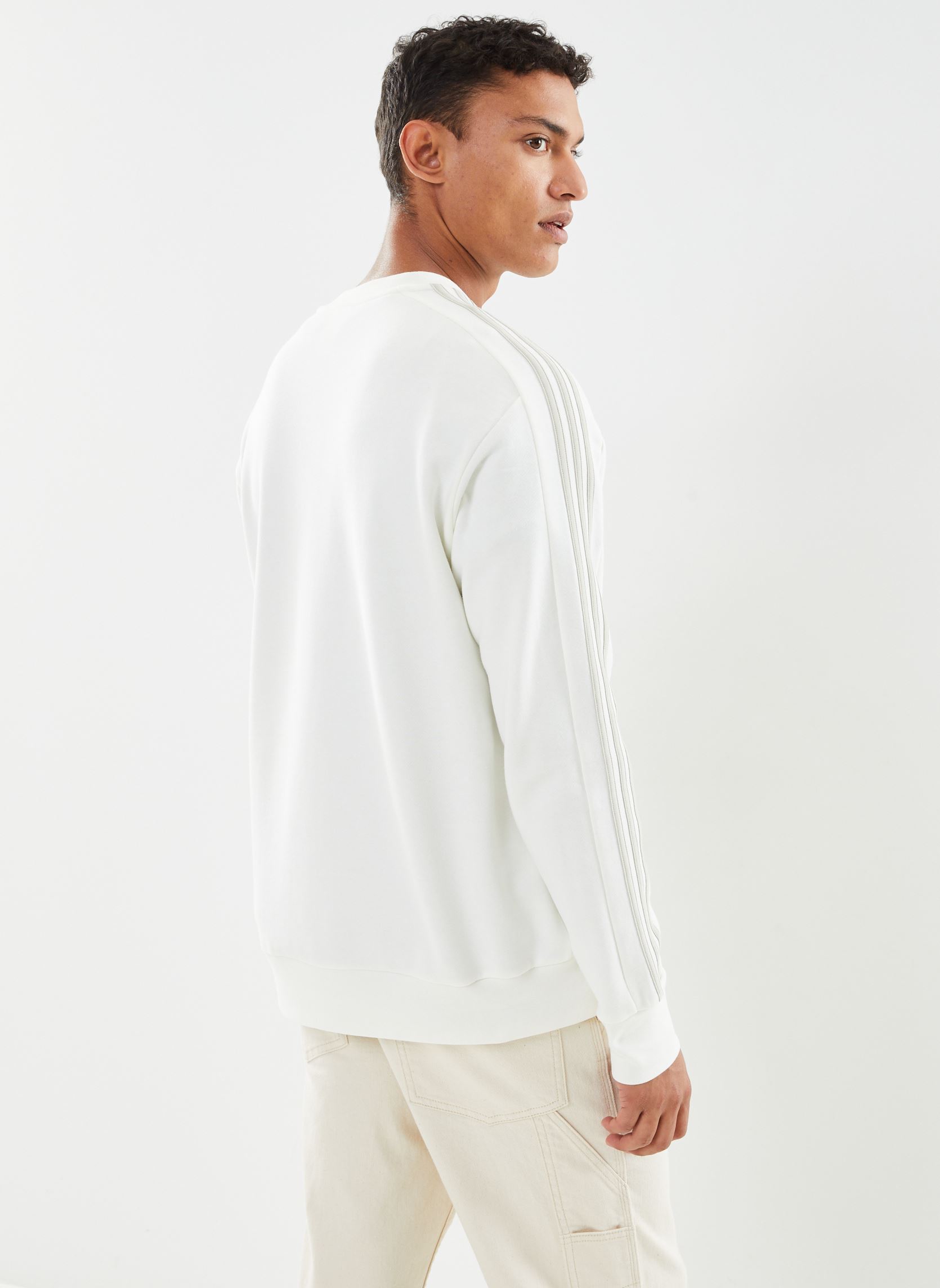 Sweatshirts M 3S FT SWT heren wit adidas sportswear Sweatshirts M 3S FT SWT heren wit Blanc