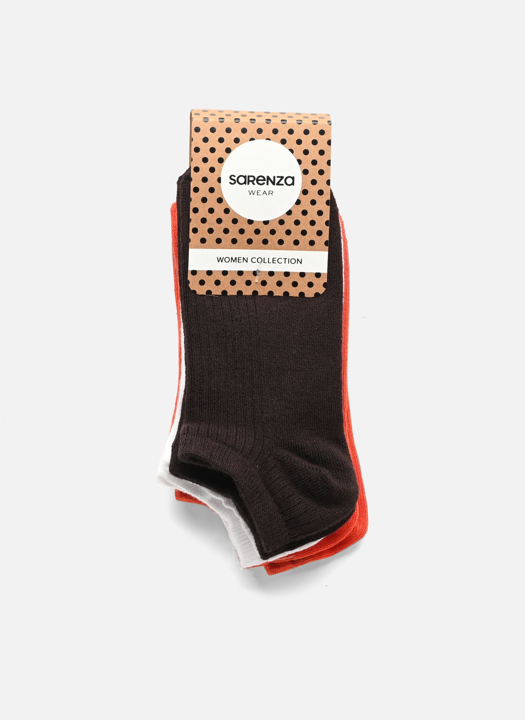 Chaussettes Lot de 3 paires invisible femme unie femme multicolore Sarenza Wear Chaussettes Lot de 3 paires invisible femme unie femme multicolore JAVA