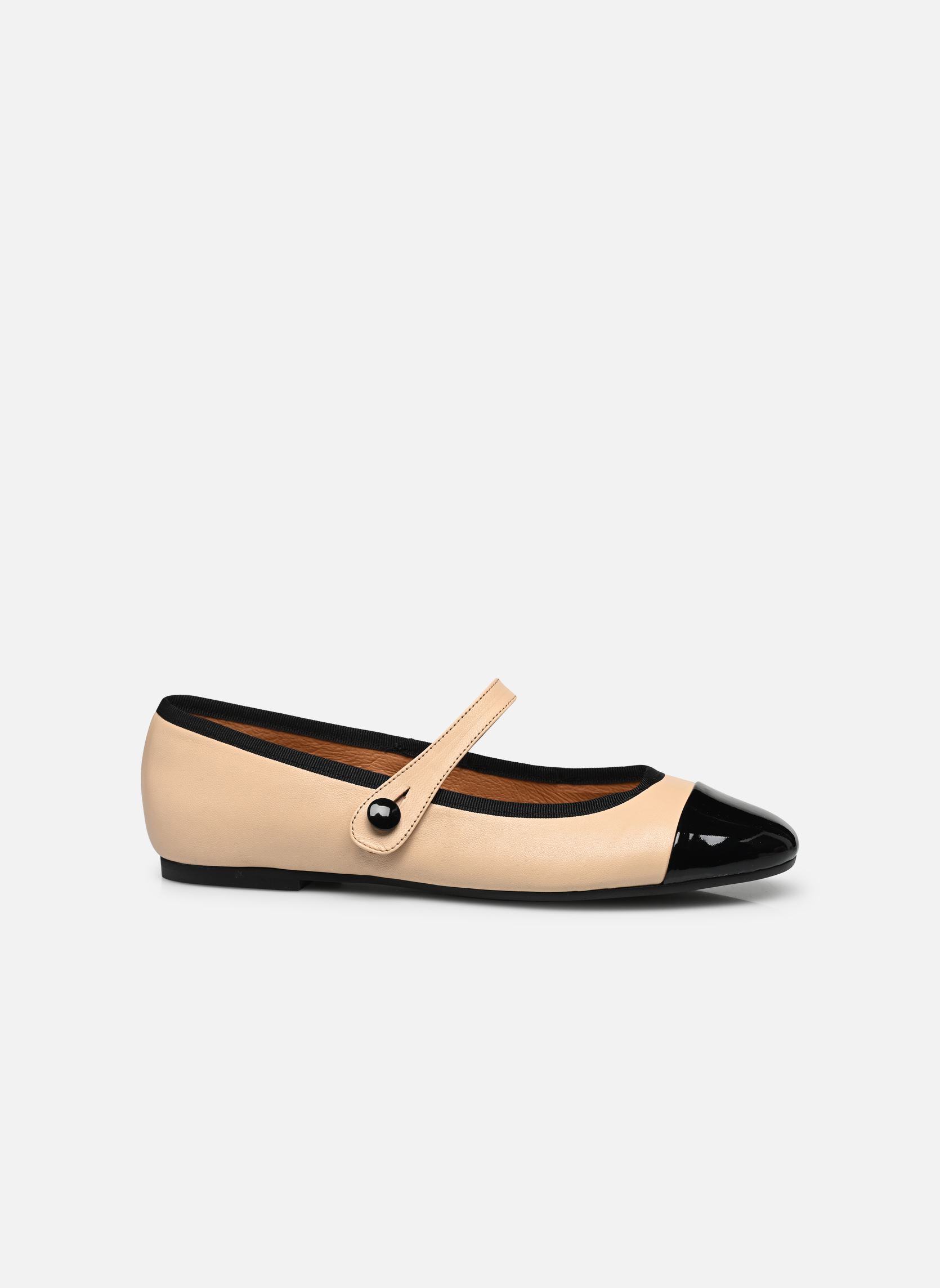 Ballerines classiques DREUX femme beige Jonak Ballerines classiques DREUX femme beige Noirbeige