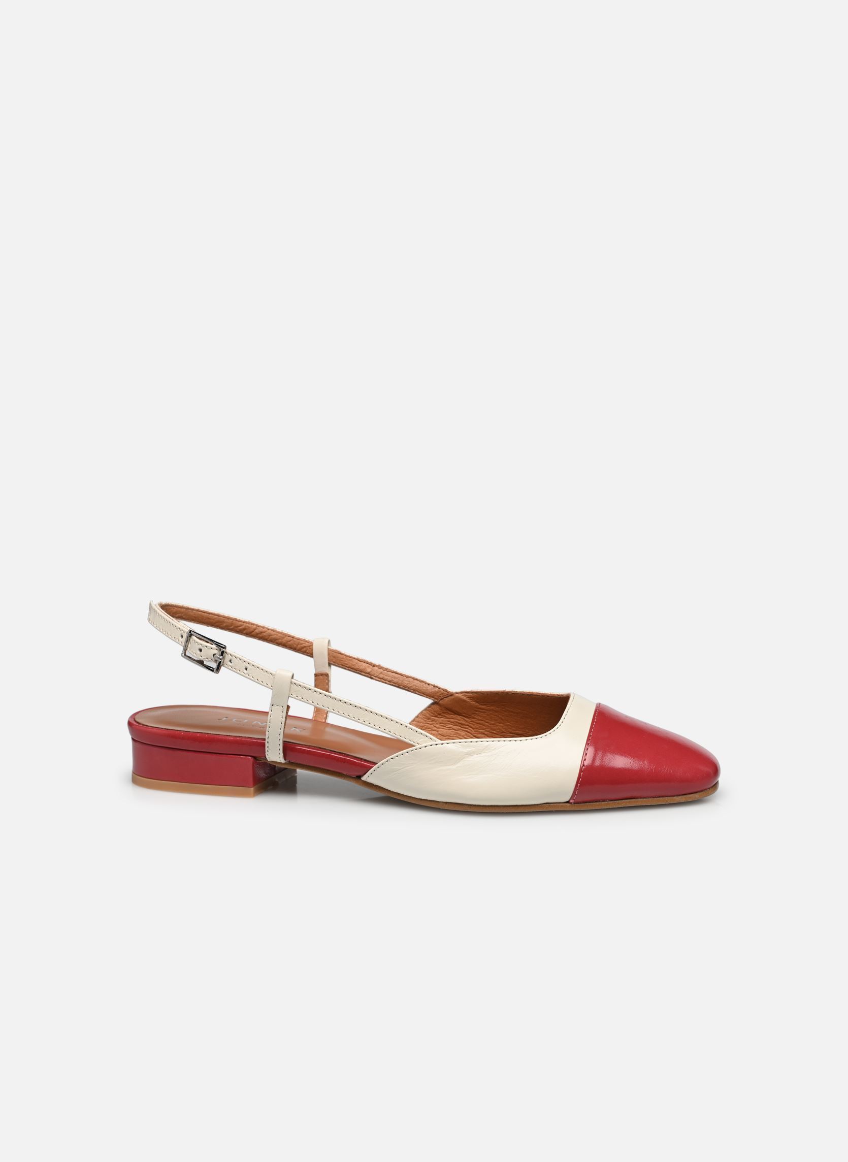 Slingback pumps EXCLUSIVITE - DHAPOU dames wit Jonak Slingback pumps EXCLUSIVITE - DHAPOU dames wit Framboise/Ecru