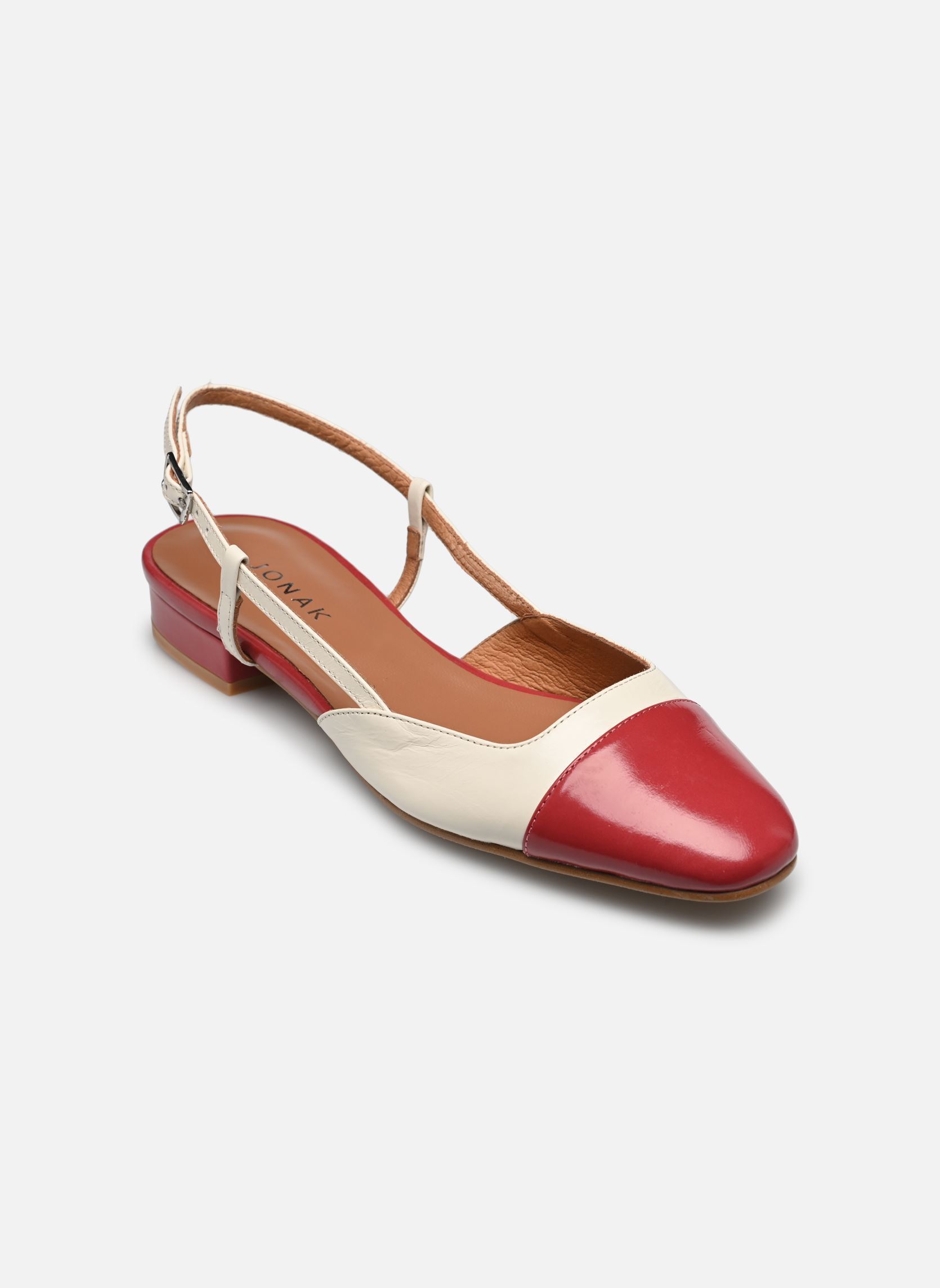 Slingback pumps EXCLUSIVITE - DHAPOU dames wit Jonak Slingback pumps EXCLUSIVITE - DHAPOU dames wit Framboise/Ecru