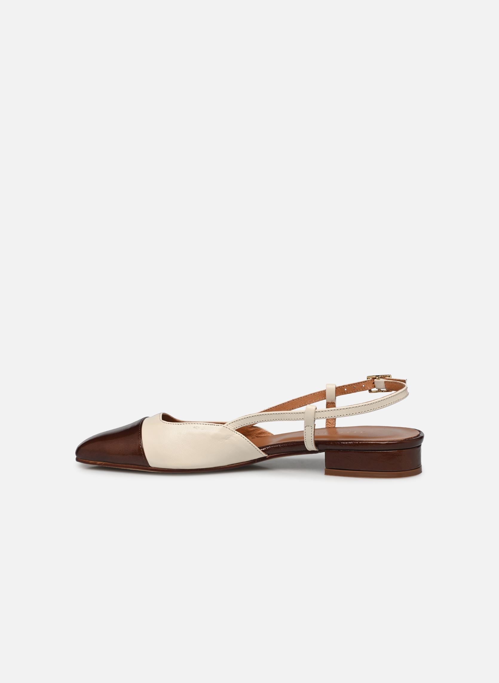 Slingback pumps EXCLUSIVITE - DHAPOU dames wit Jonak Slingback pumps EXCLUSIVITE - DHAPOU dames wit Marron/Ecru