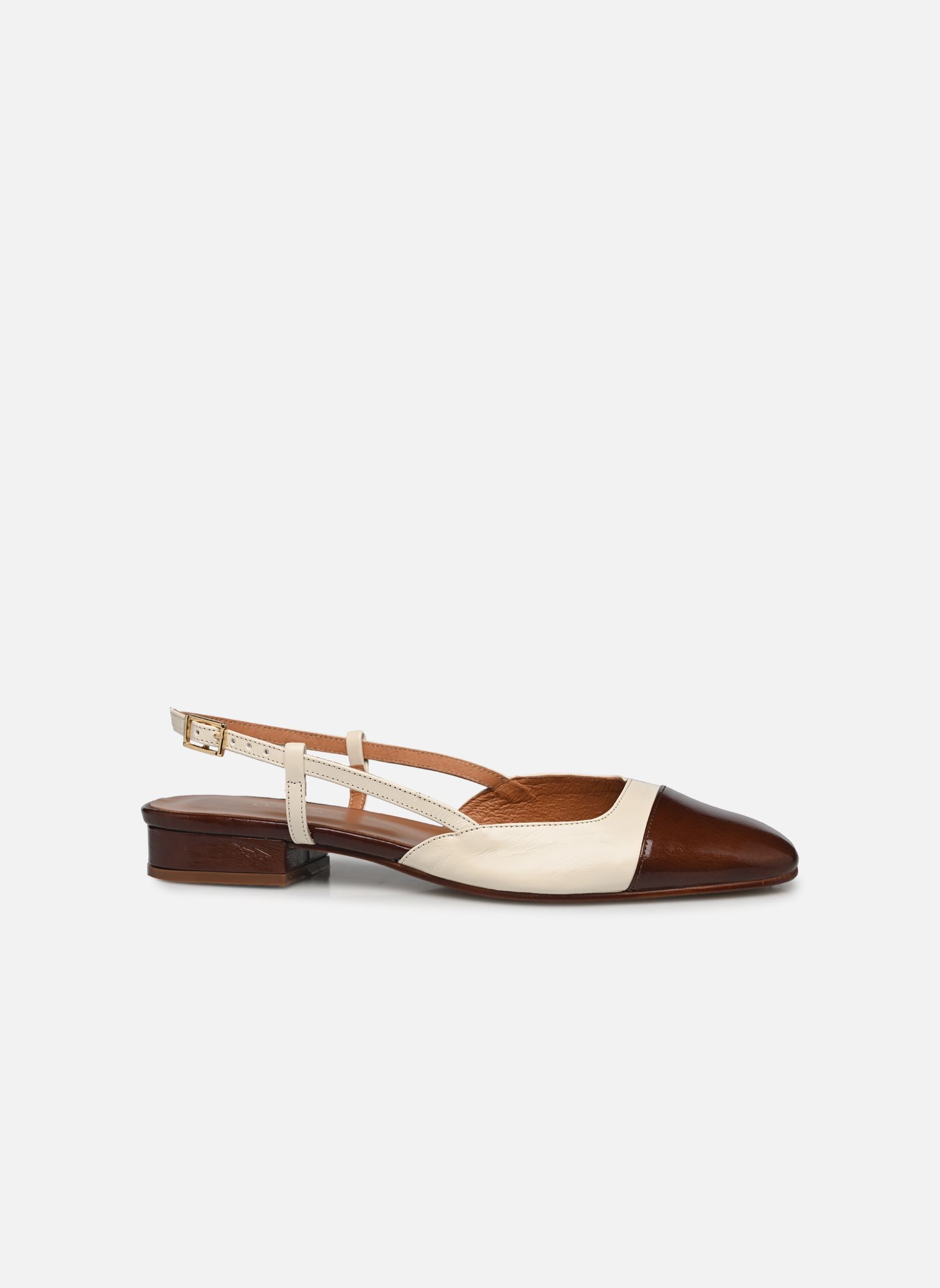 Slingback pumps EXCLUSIVITE - DHAPOU dames wit Jonak Slingback pumps EXCLUSIVITE - DHAPOU dames wit Marron/Ecru