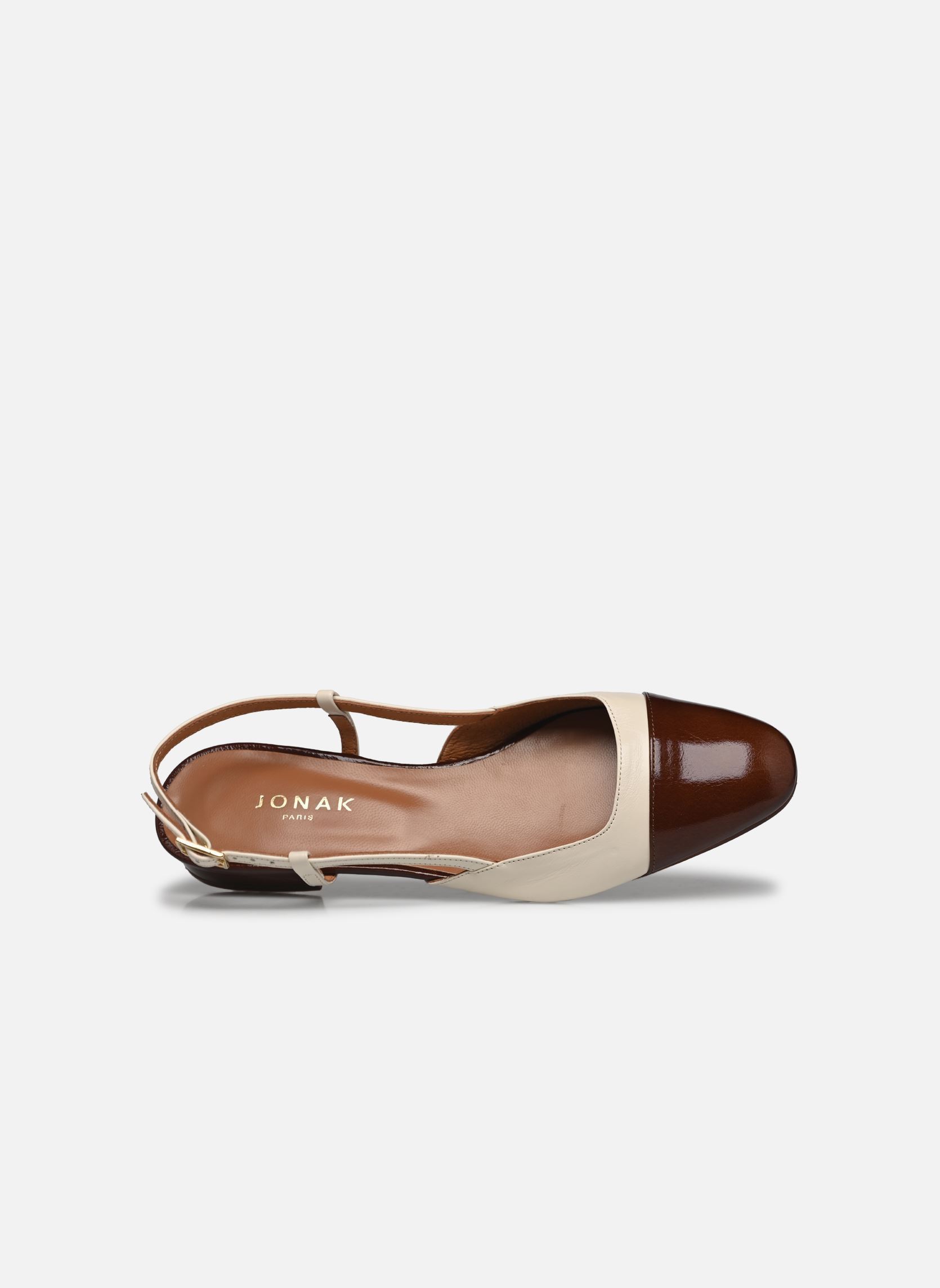 Slingback pumps EXCLUSIVITE - DHAPOU dames wit Jonak Slingback pumps EXCLUSIVITE - DHAPOU dames wit Marron/Ecru