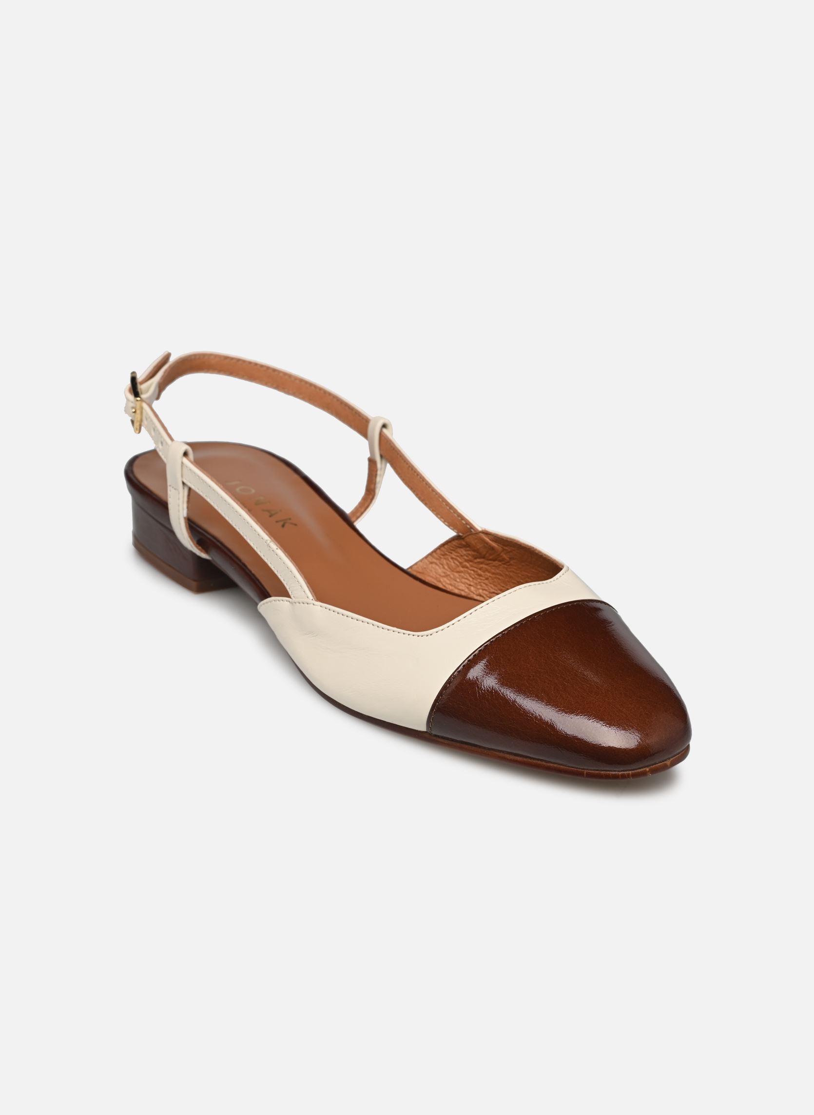 Slingback pumps EXCLUSIVITE - DHAPOU dames wit Jonak Slingback pumps EXCLUSIVITE - DHAPOU dames wit Marron/Ecru
