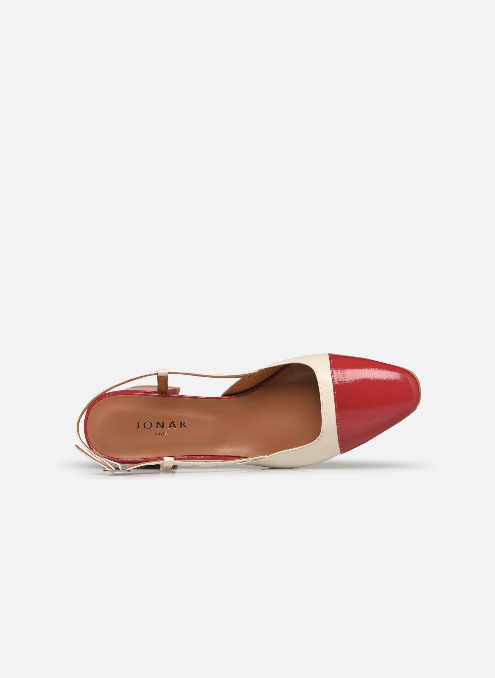 Slingback pumps EXCLUSIVITE - DHAPOPY dames wit Jonak Slingback pumps EXCLUSIVITE - DHAPOPY dames wit Framboise/Ecru