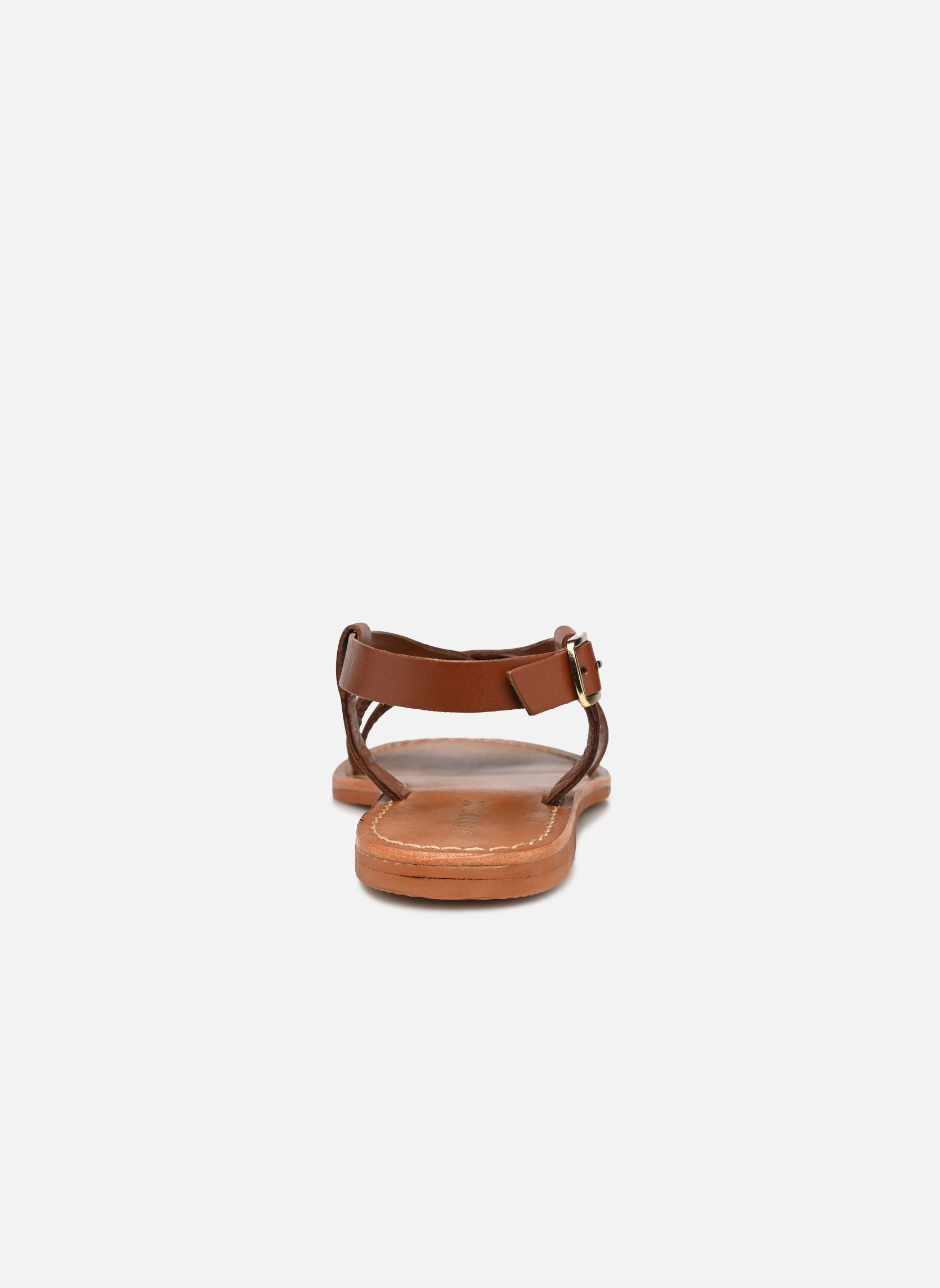 Sandales plates WORA femme marron Jonak Sandales plates WORA femme marron Cognac