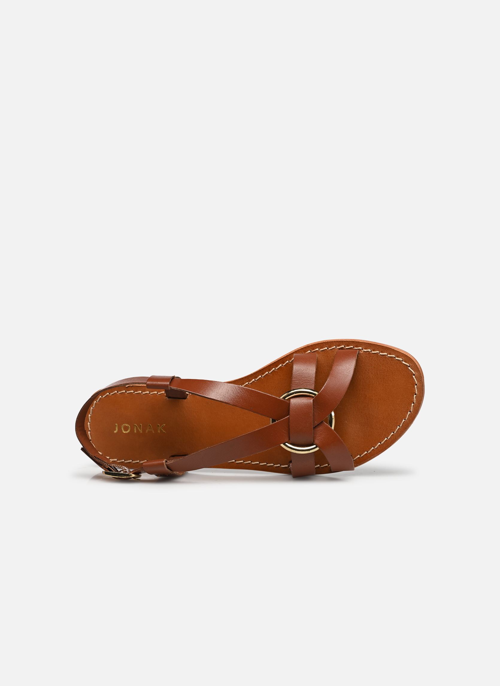Sandales plates WORA femme marron Jonak Sandales plates WORA femme marron Cognac