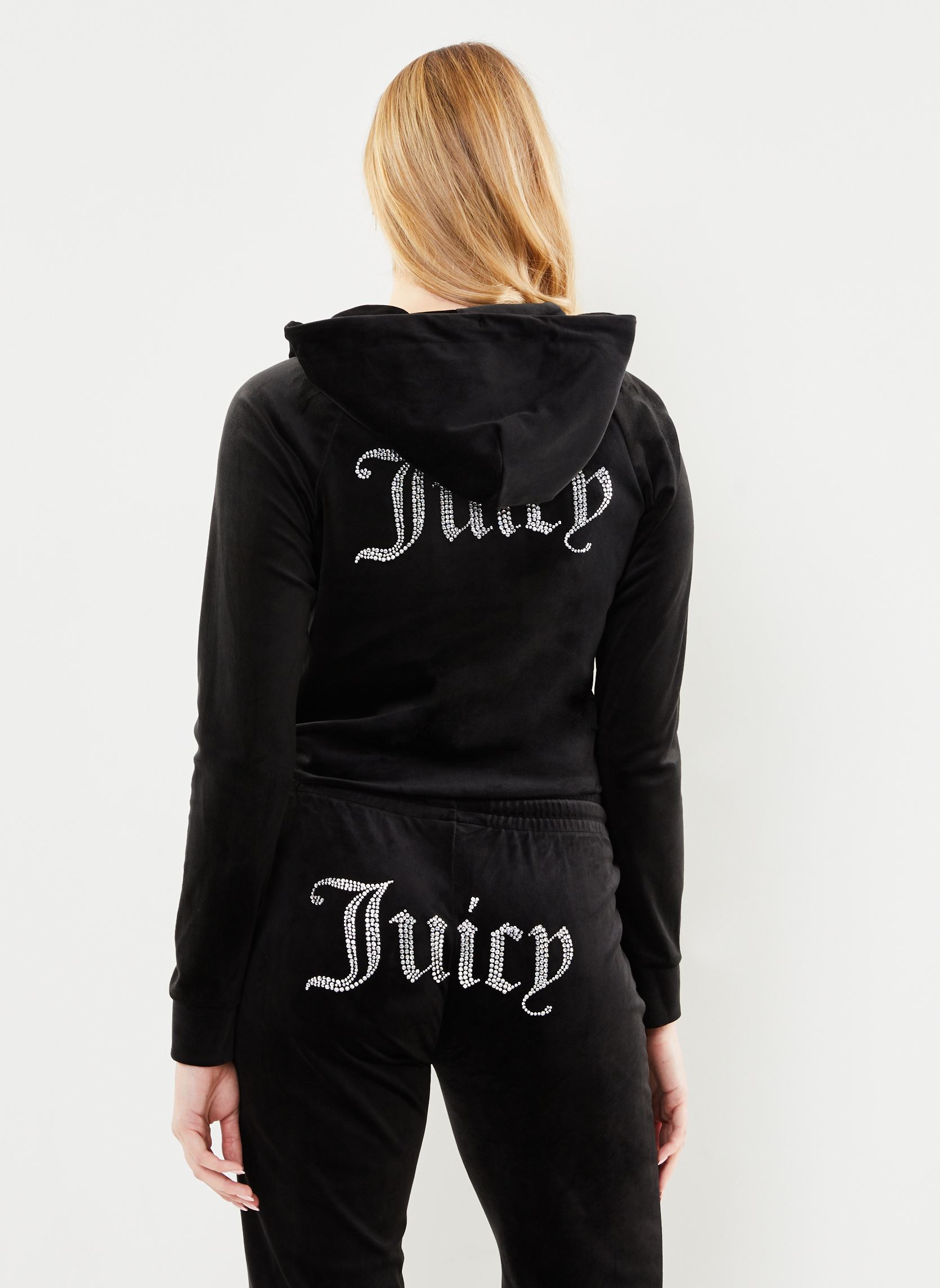 Trainingsjacken Madison Zip Through Hoodie damen schwarz JUICY COUTURE Trainingsjacken Madison Zip Through Hoodie damen schwarz BLACK