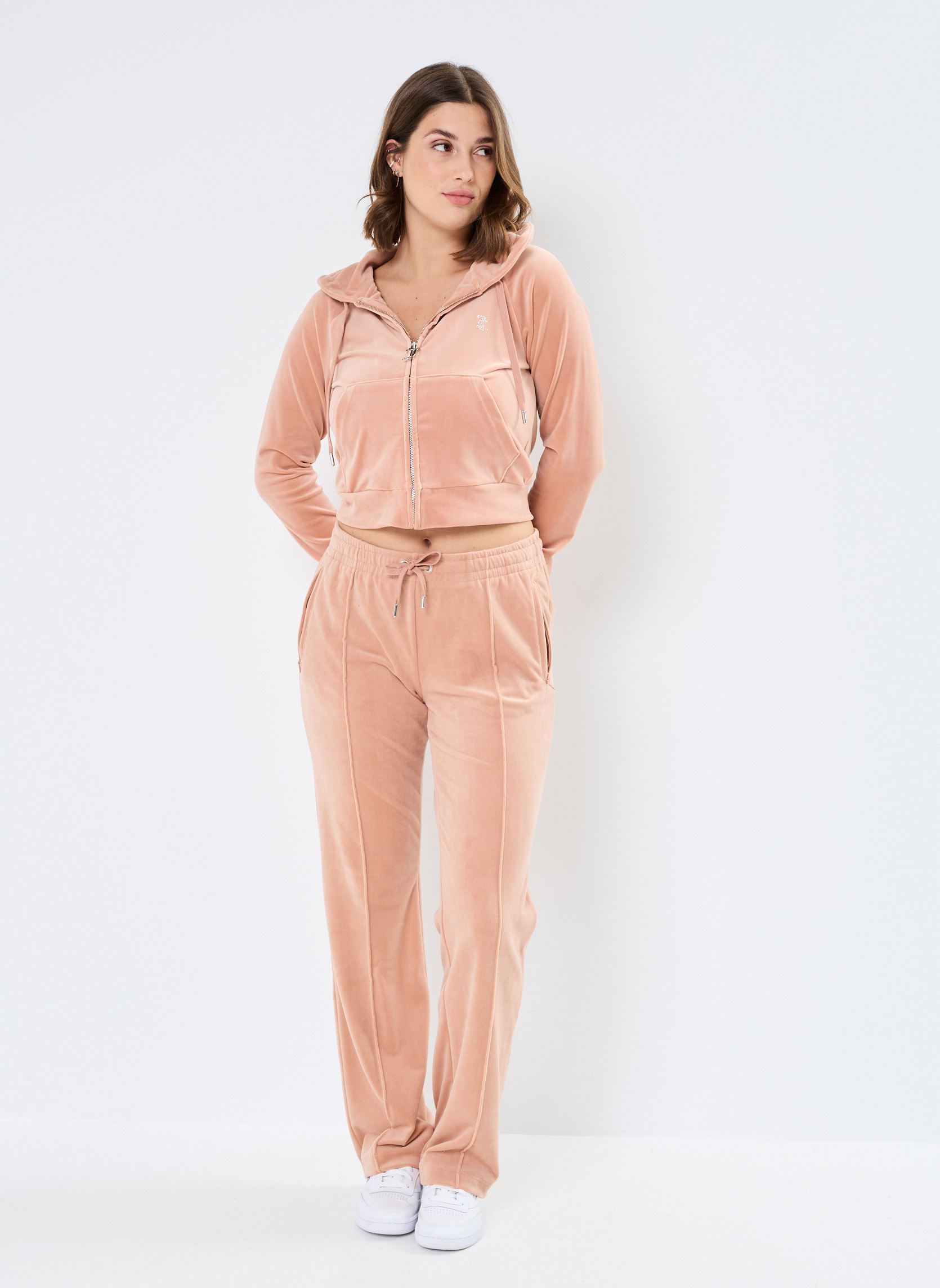 Vestes de survêtement Madison Zip Through Hoodie femme marron JUICY COUTURE Vestes de survêtement Madison Zip Through Hoodie femme marron CAFÉ AU LAIT