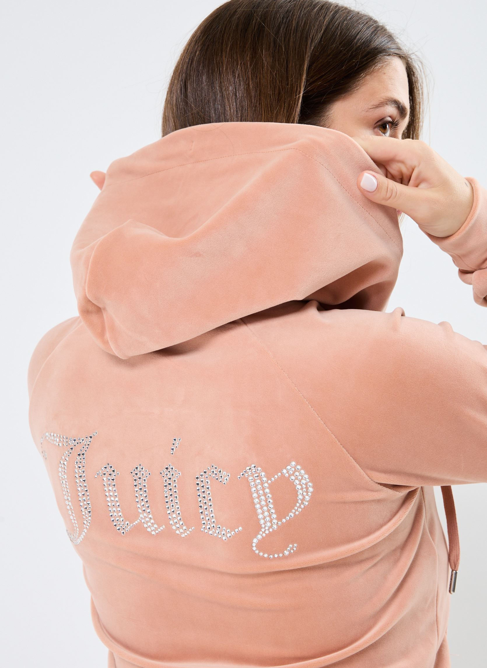 Vestes de survêtement Madison Zip Through Hoodie femme marron JUICY COUTURE Vestes de survêtement Madison Zip Through Hoodie femme marron CAFÉ AU LAIT