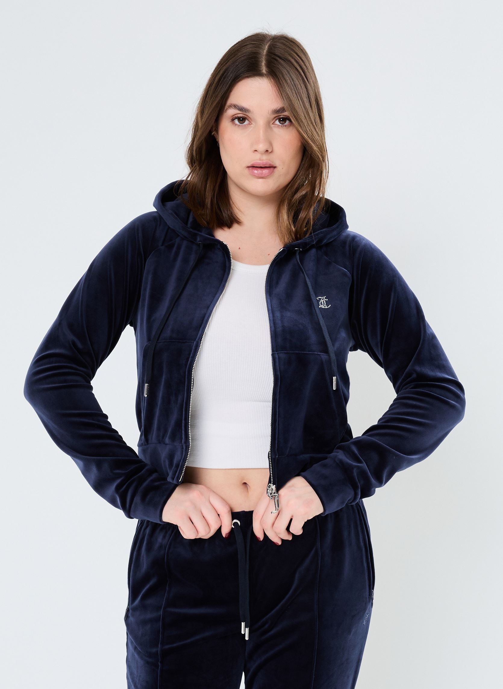 Trainingsvest Madison Zip Through Hoodie dames blauw JUICY COUTURE Trainingsvest Madison Zip Through Hoodie dames blauw NIGHT SKY