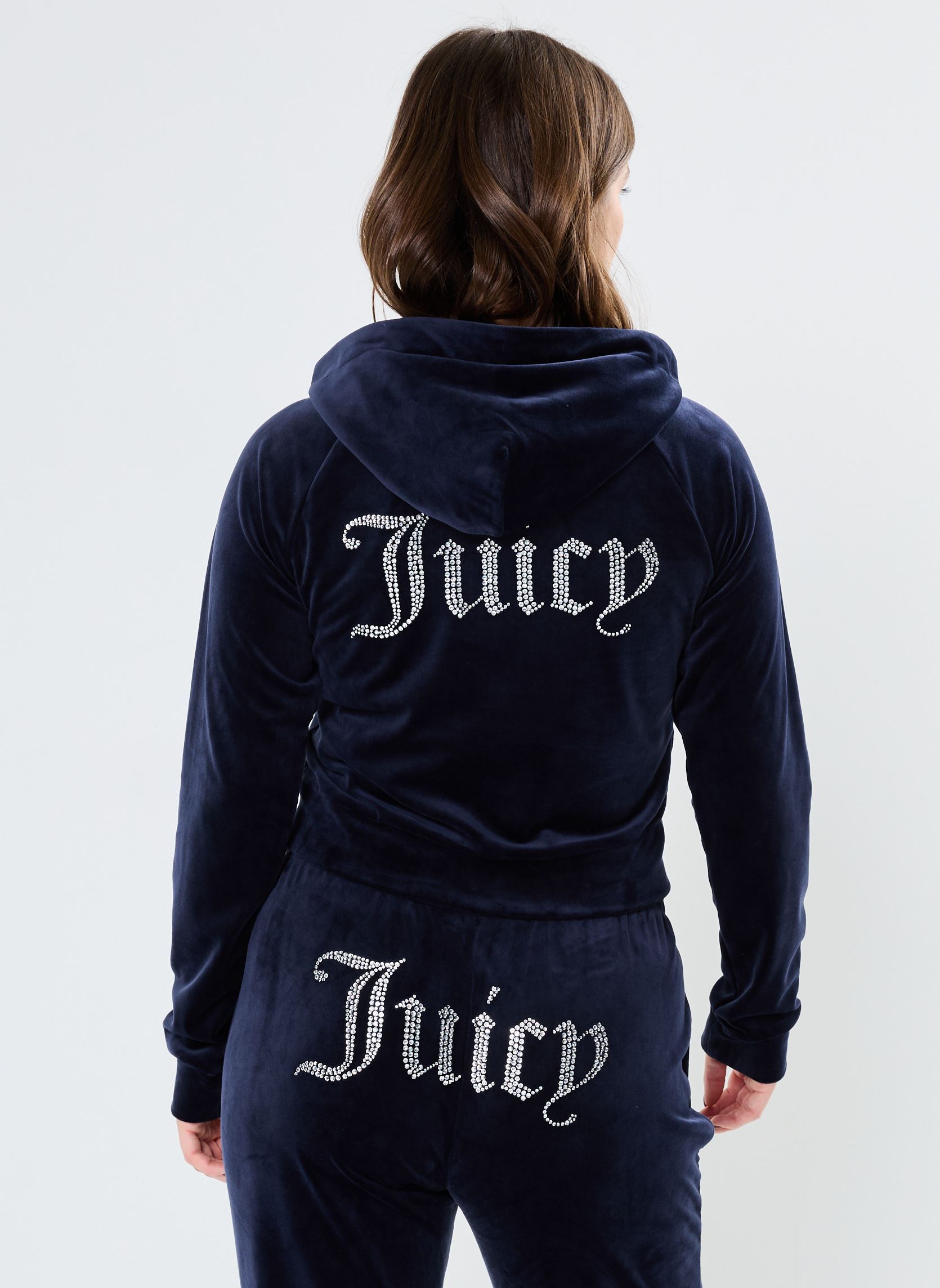 Trainingsvest Madison Zip Through Hoodie dames blauw JUICY COUTURE Trainingsvest Madison Zip Through Hoodie dames blauw NIGHT SKY