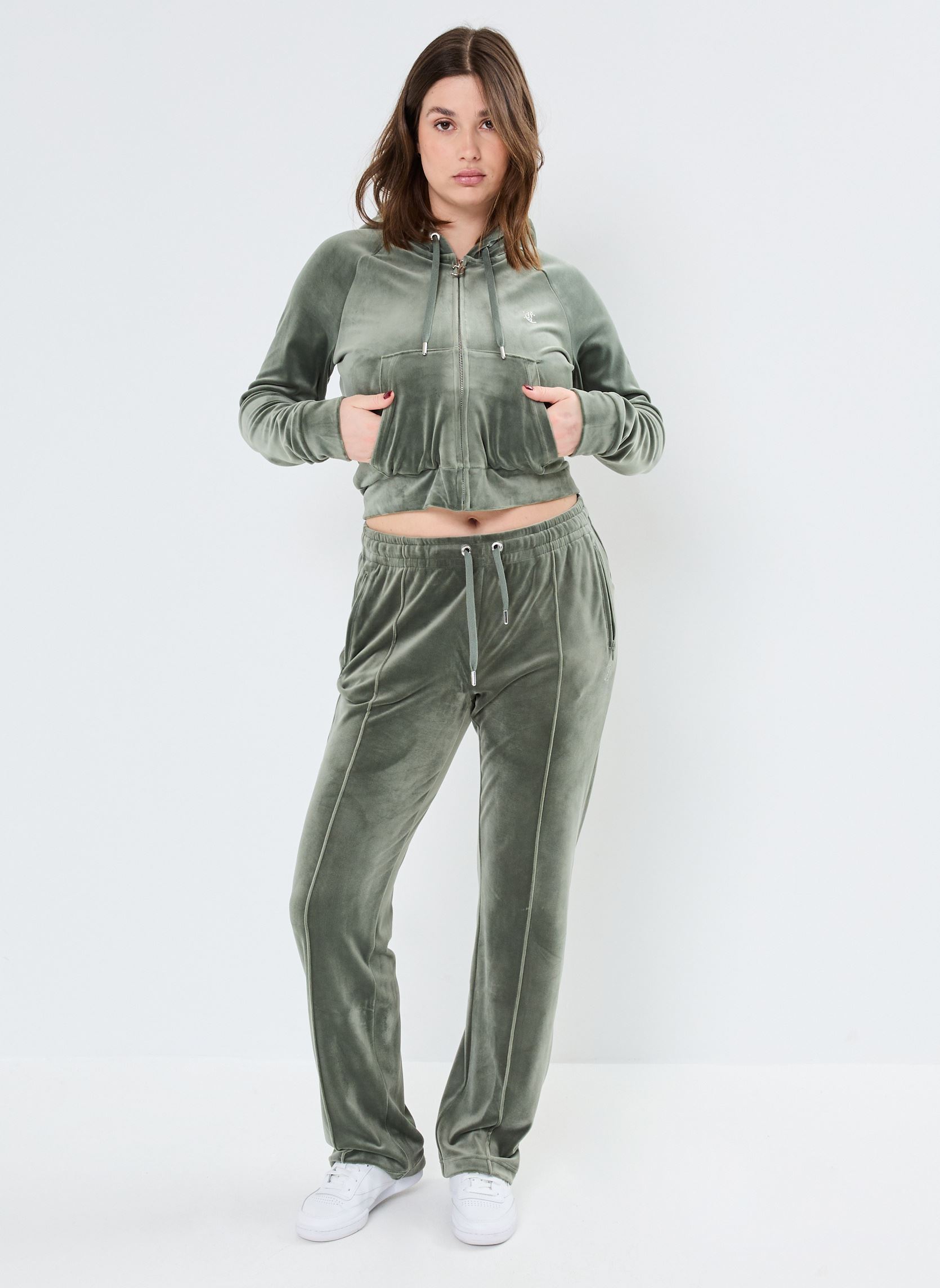 Vestes de survêtement Madison Zip Through Hoodie femme vert JUICY COUTURE Vestes de survêtement Madison Zip Through Hoodie femme vert THYME