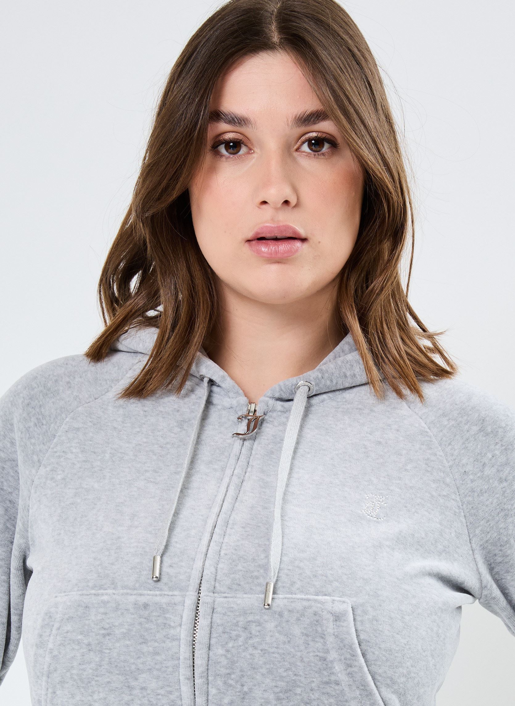 Vestes de survêtement Madison Zip Through Hoodie femme gris JUICY COUTURE Vestes de survêtement Madison Zip Through Hoodie femme gris SILVER MARL
