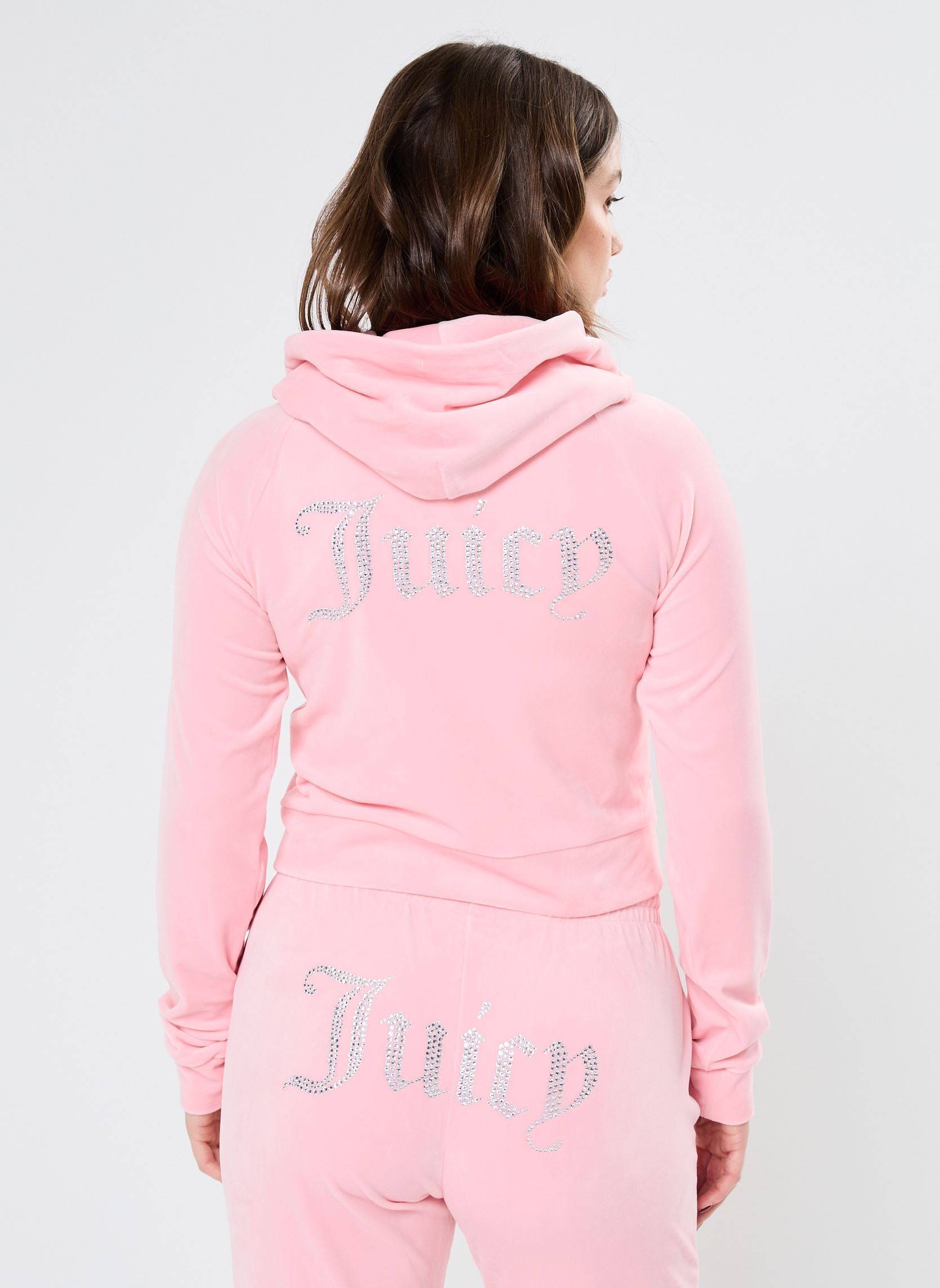 Trainingsvest Madison Zip Through Hoodie dames roze JUICY COUTURE Trainingsvest Madison Zip Through Hoodie dames roze JUICY PINK
