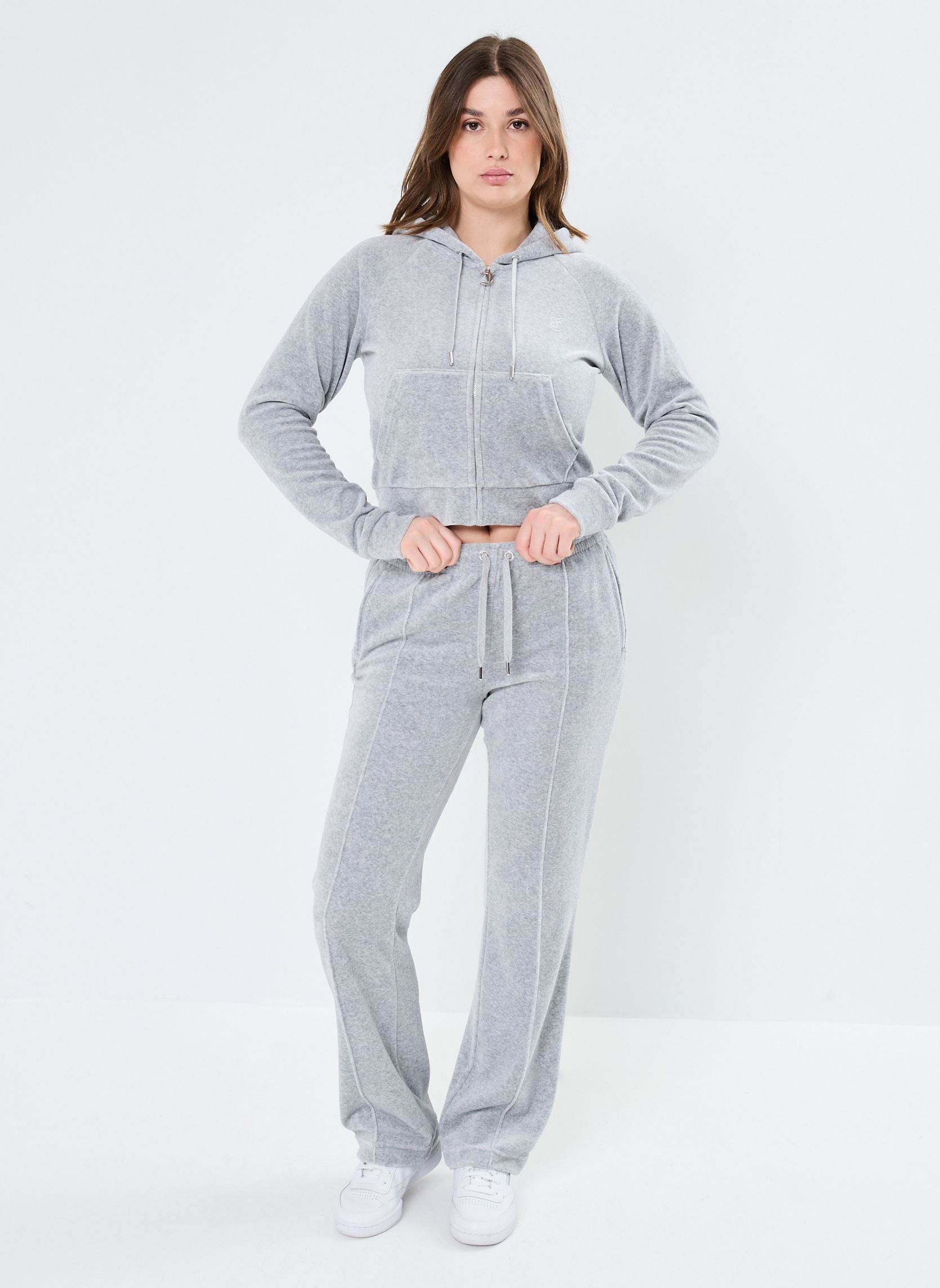 Trainingsbroeken Tina Midrise Track Pants dames grijs JUICY COUTURE Trainingsbroeken Tina Midrise Track Pants dames grijs SILVER MARL